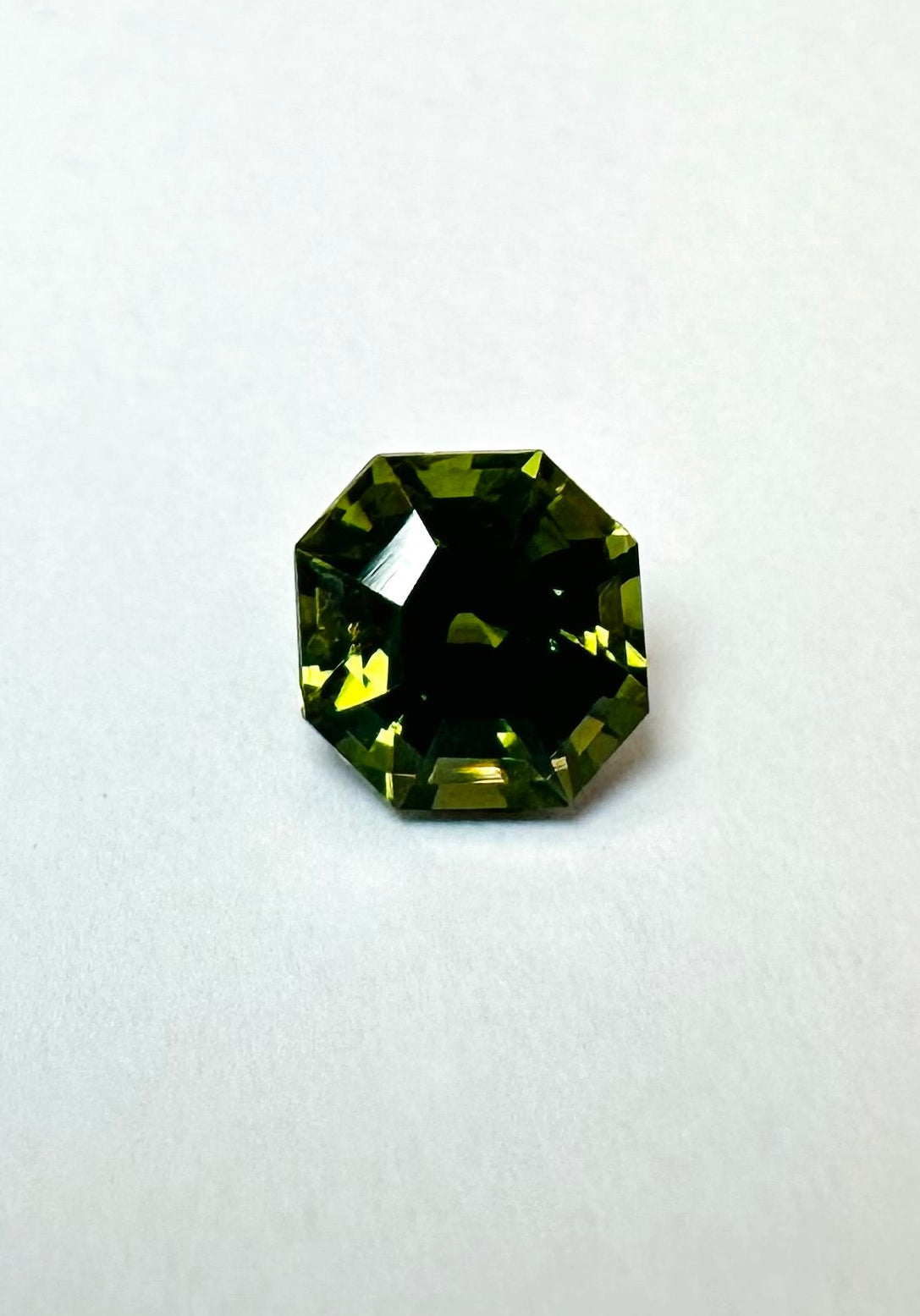 1.84cts 6.60x6.72mm Octagon faceted Green Zircon