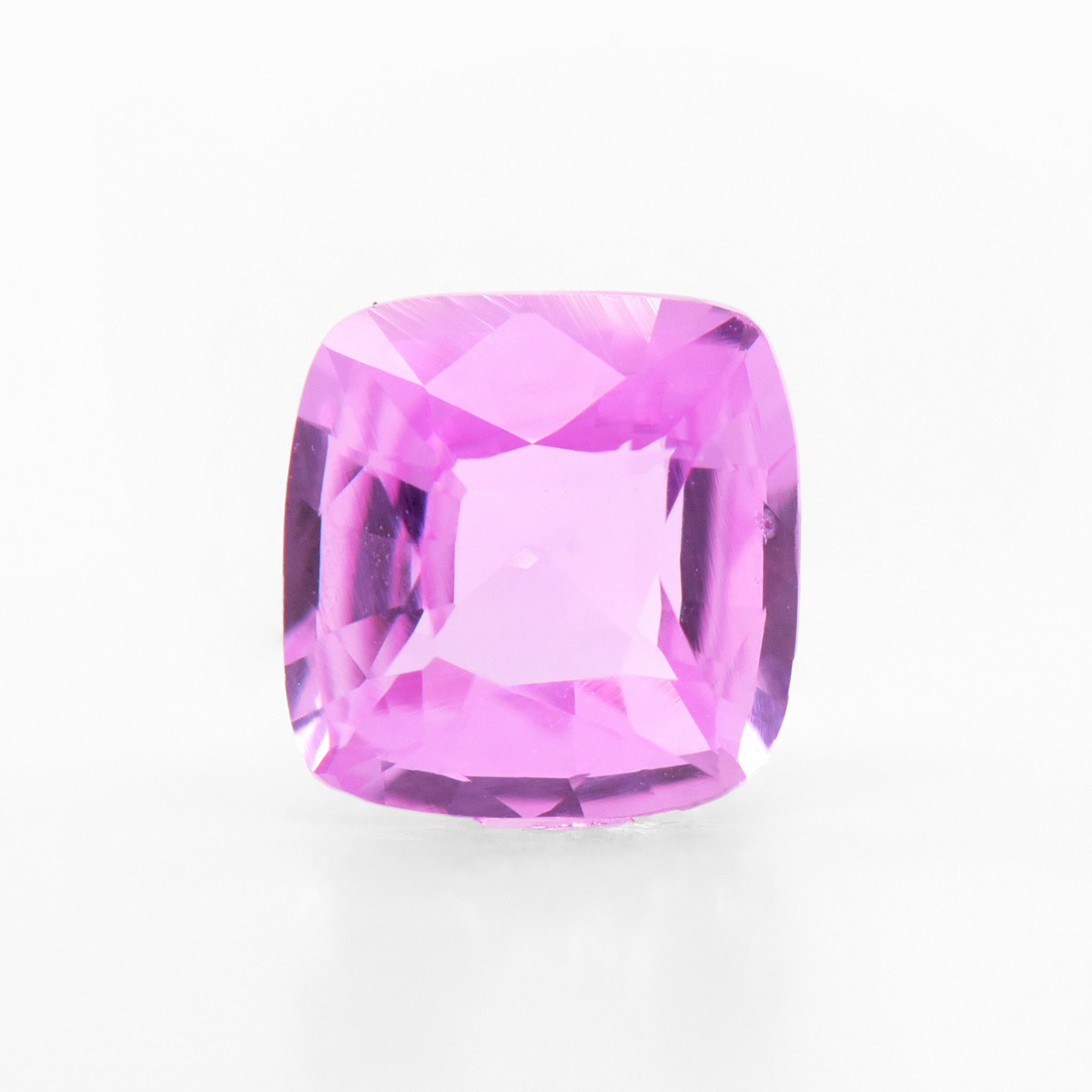 1.02cts 5.9x6mm Cushion Faceted Pink Sapphire
