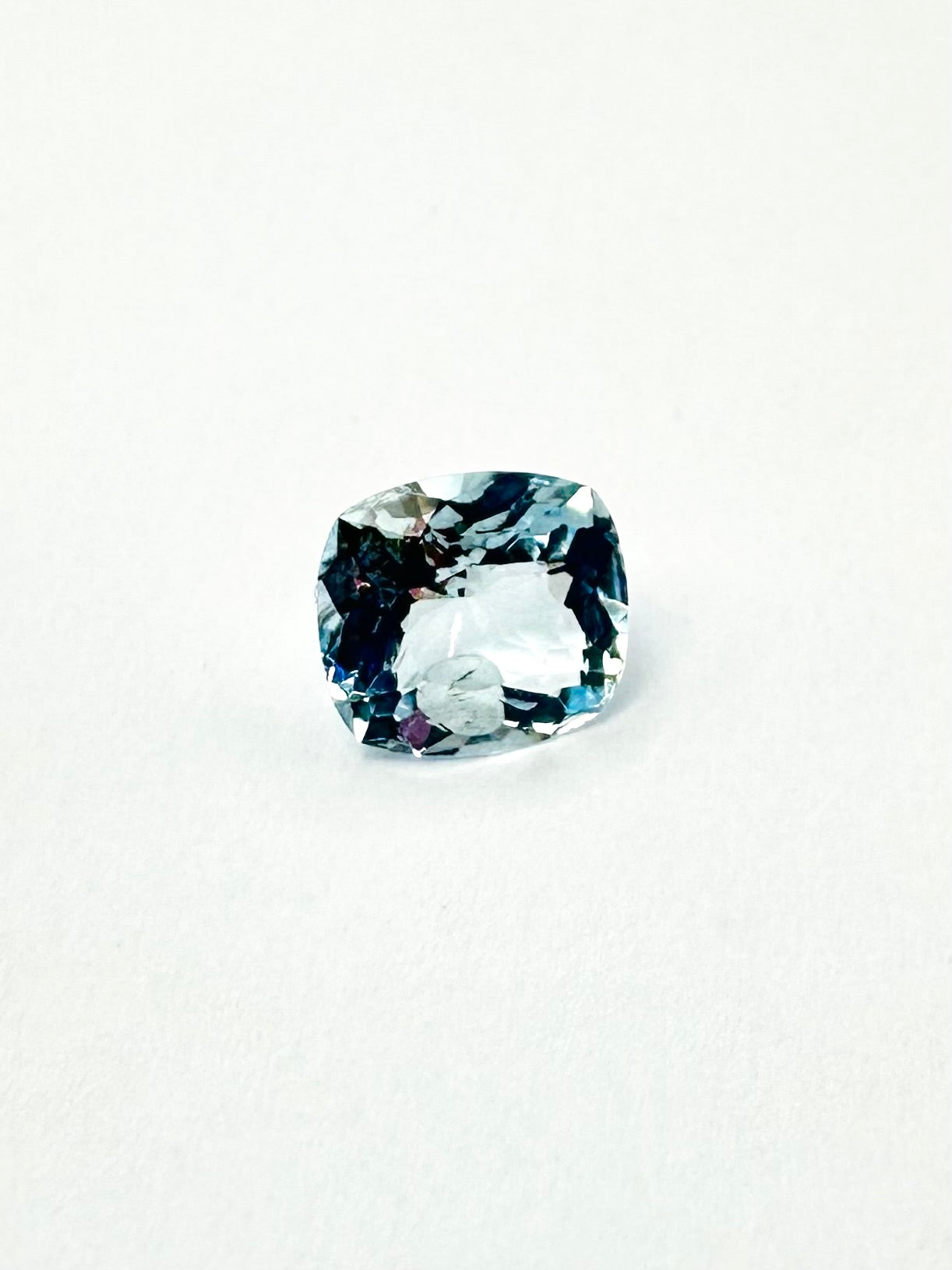 1.40cts 7.89x7.20mm Cushion Faceted Blue Aquamarine