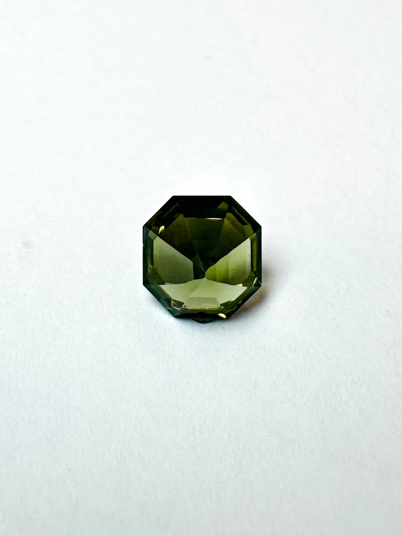 1.84cts 6.60x6.72mm Octagon faceted Green Zircon