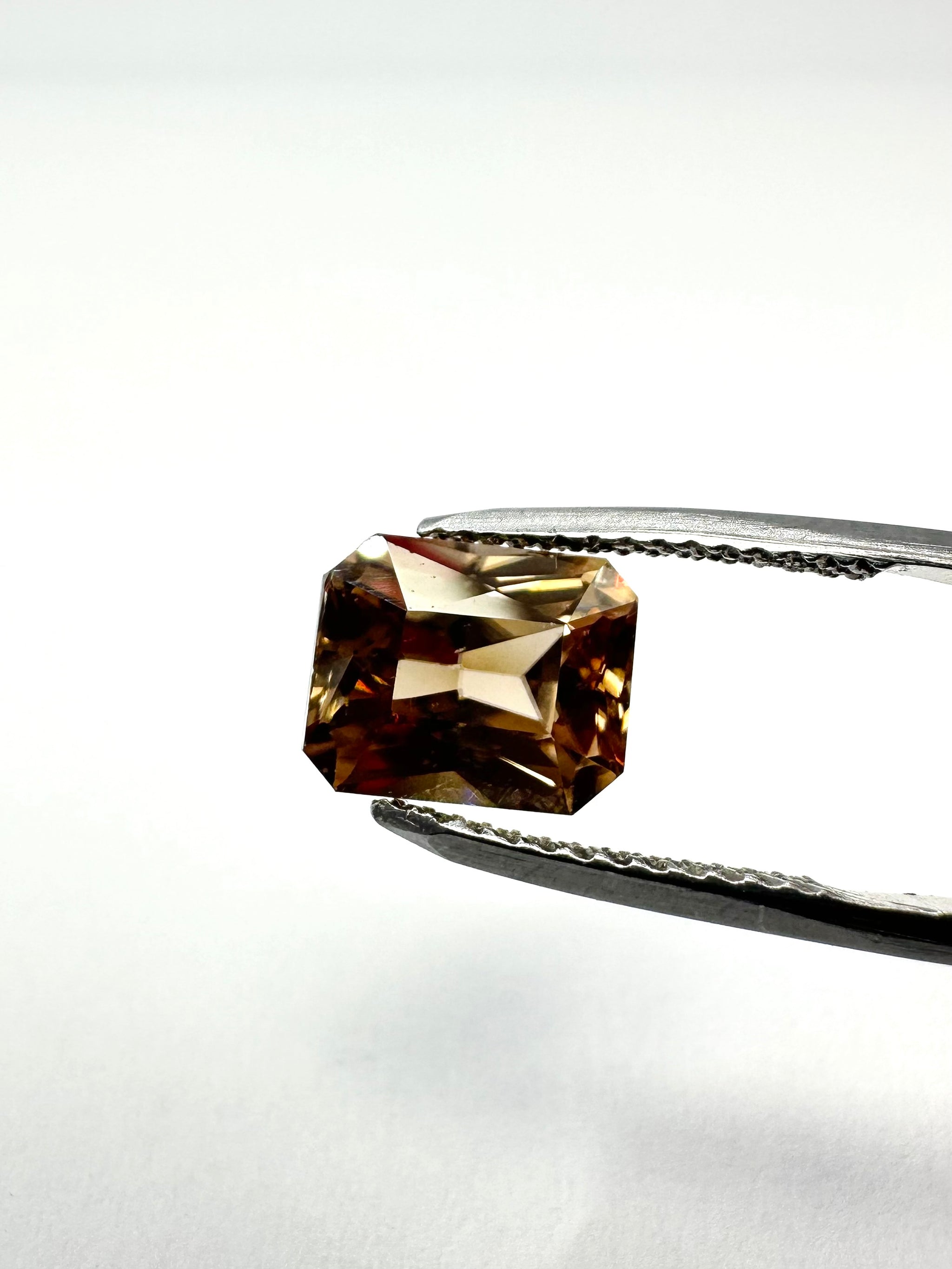 3.97cts 8.93x7.24mm Octagon Champagne Zircon