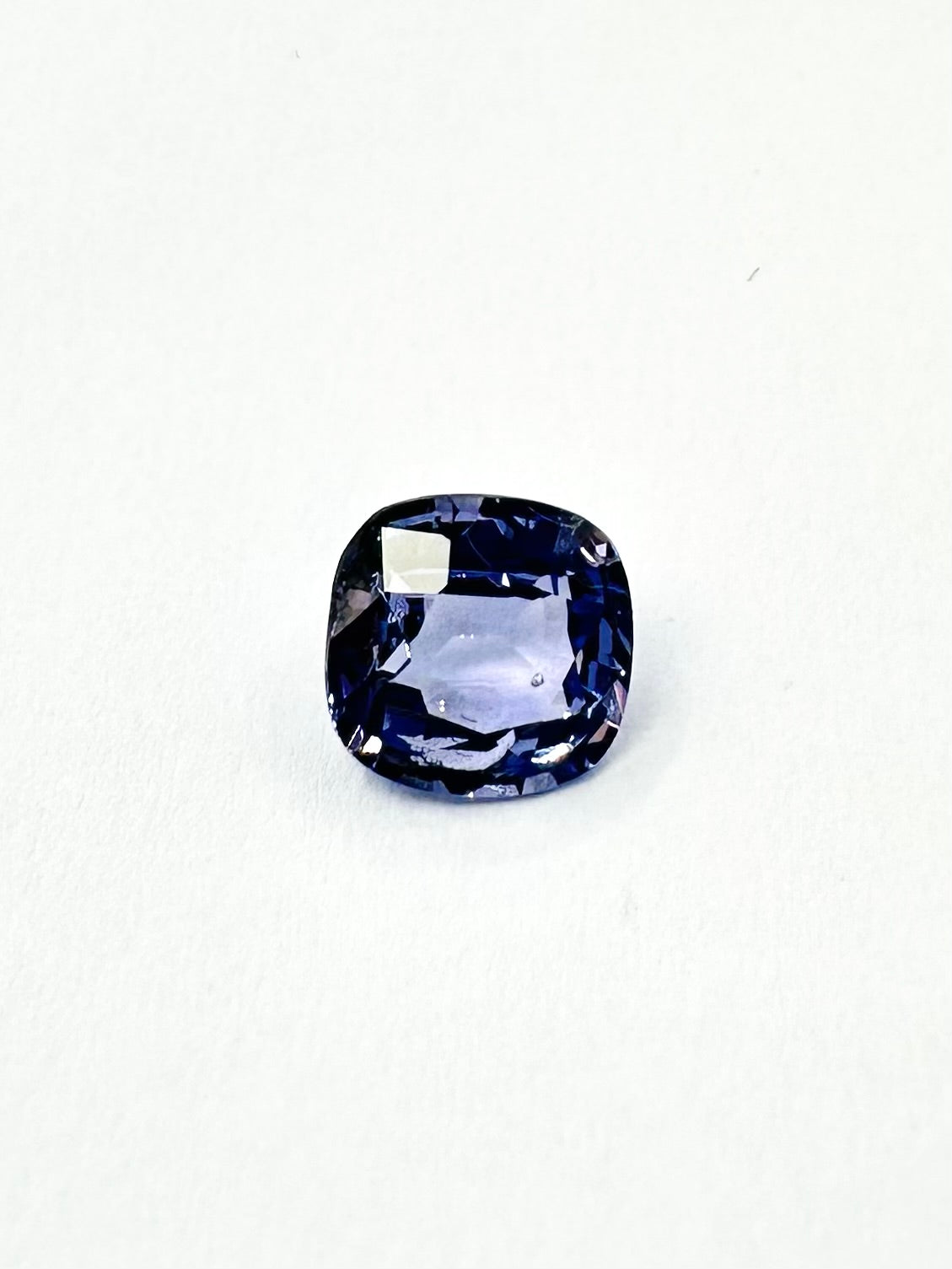 1.22cts 6.54x6.12mm Cushion Faceted Blue Spinel