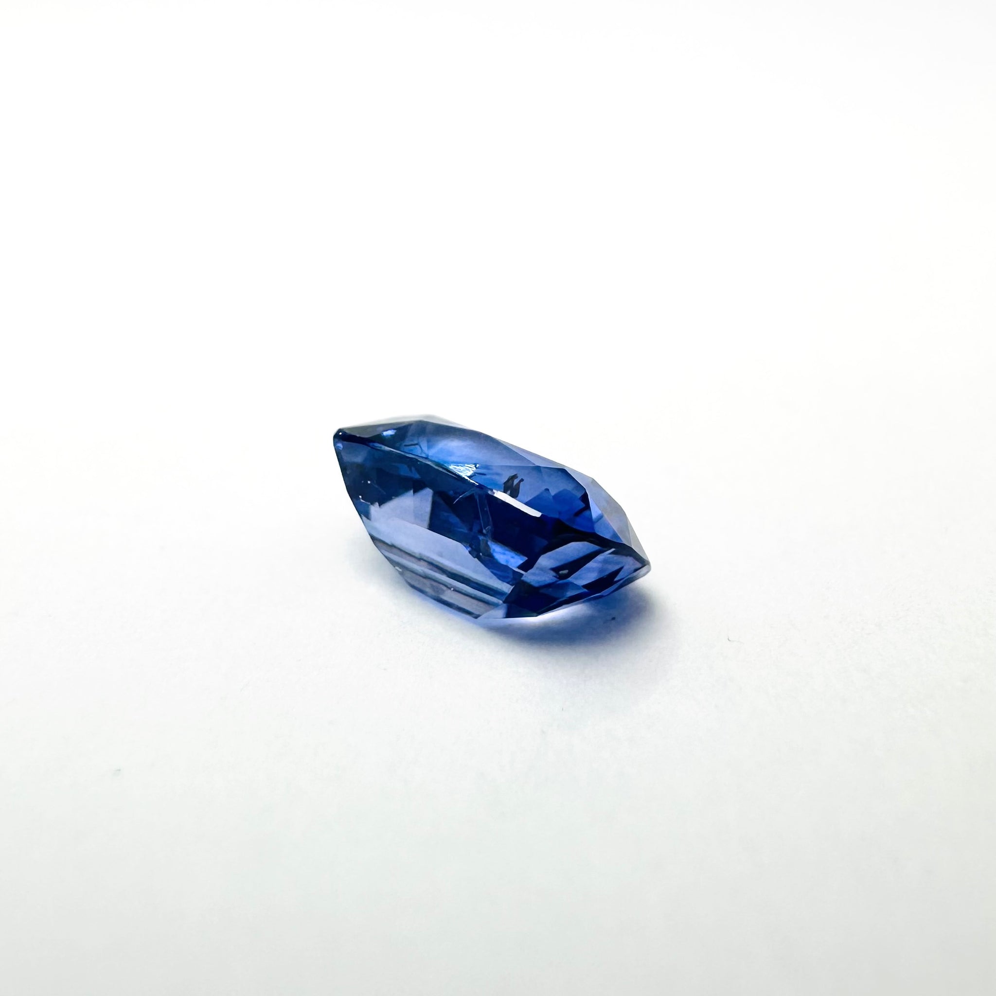 0.83ct 6x4 Cushion Faceted Blue Sapphire