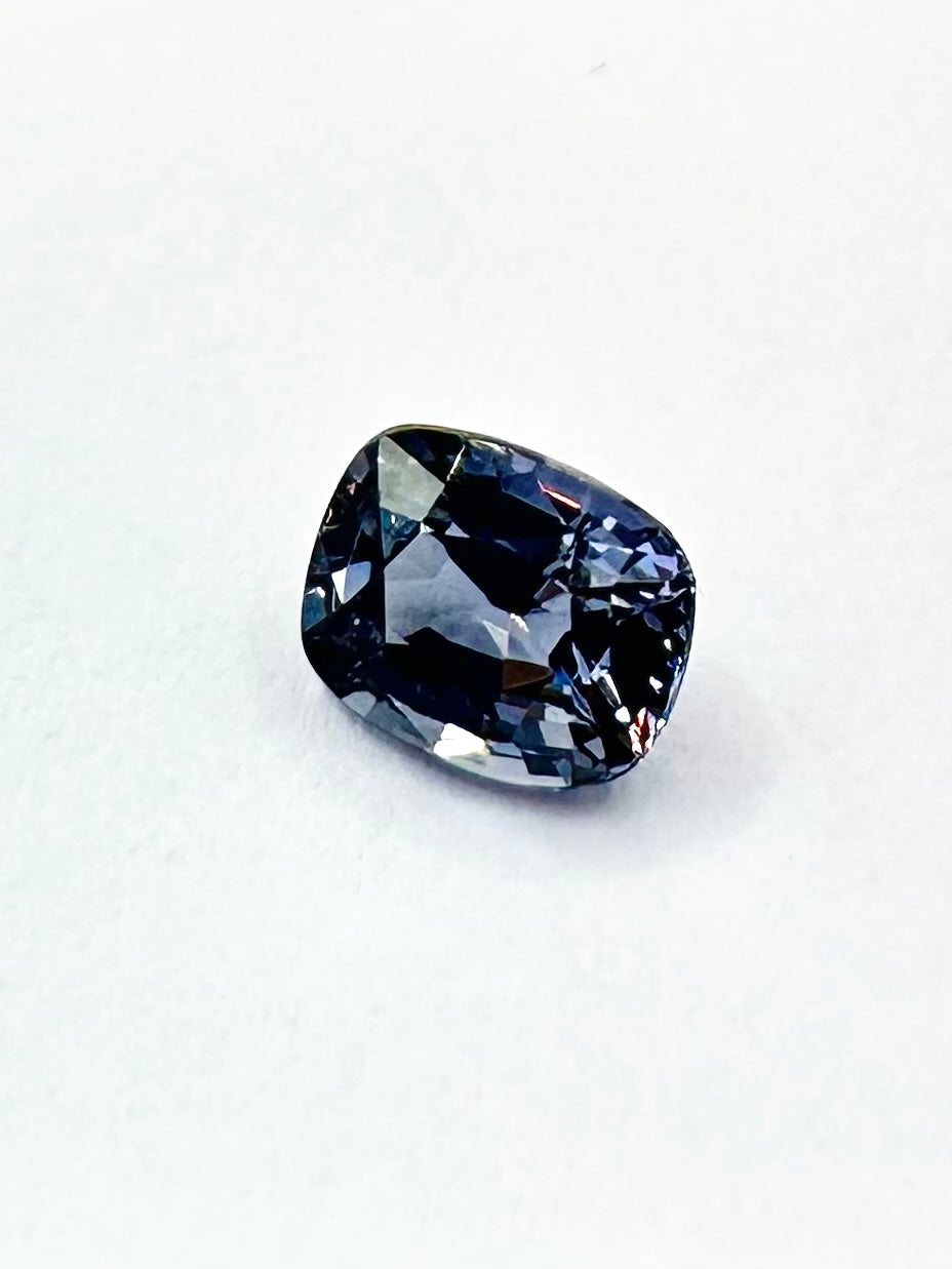 1.06cts 6.55x5.27 Cushion Faceted Blue Spinel