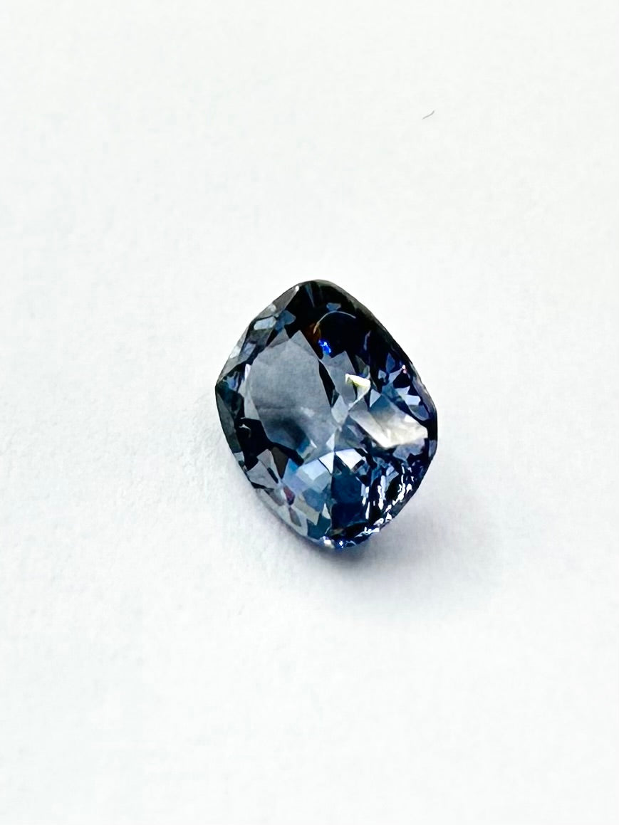 1.06cts 6.55x5.27 Cushion Faceted Blue Spinel