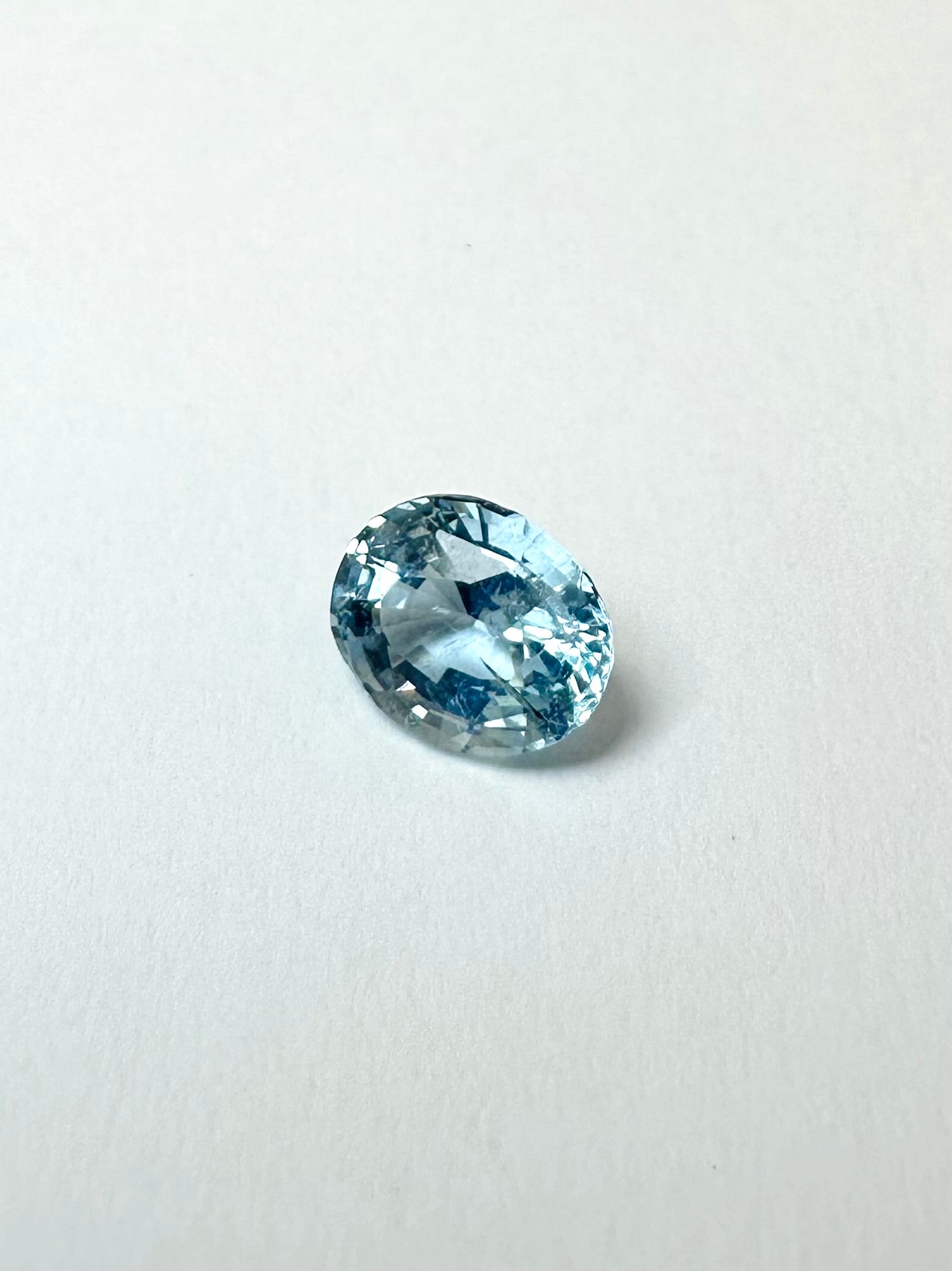 1.16cts 7.64x6.26mm Round Faceted Aquamarine