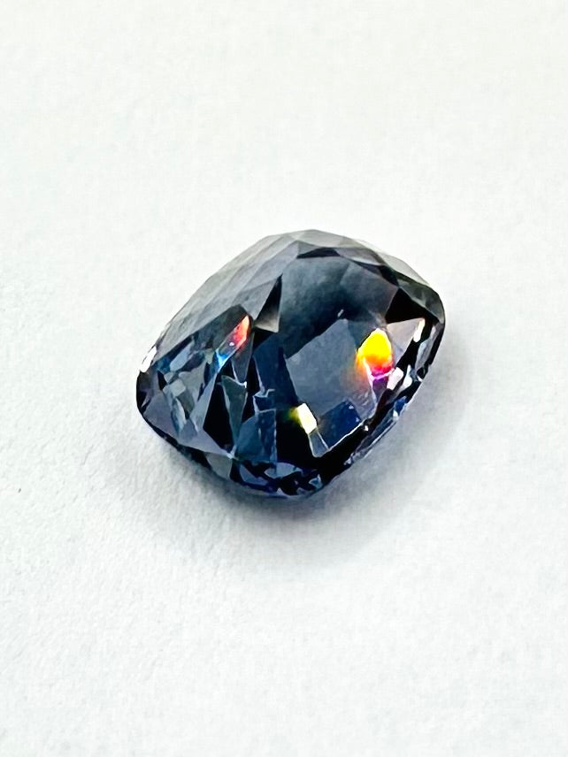 1.06cts 6.55x5.27 Cushion Faceted Blue Spinel