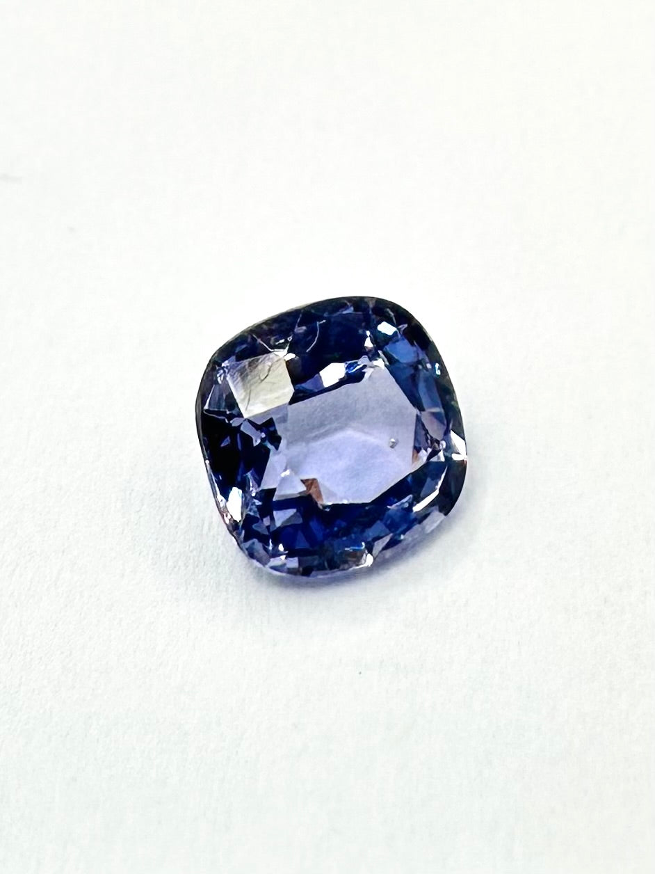 1.22cts 6.54x6.12mm Cushion Faceted Blue Spinel