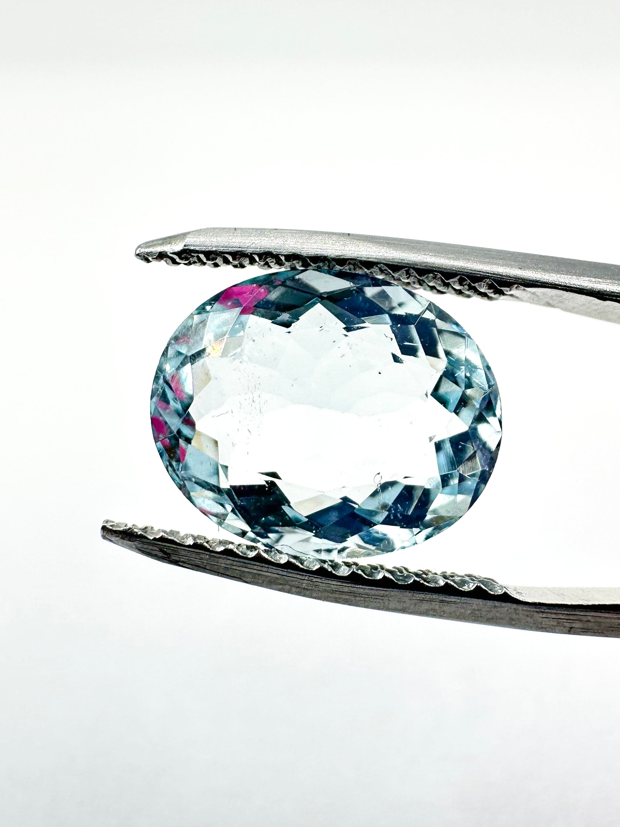 6.72cts 11.12x9.09mm Oval Faceted Aquamarine
