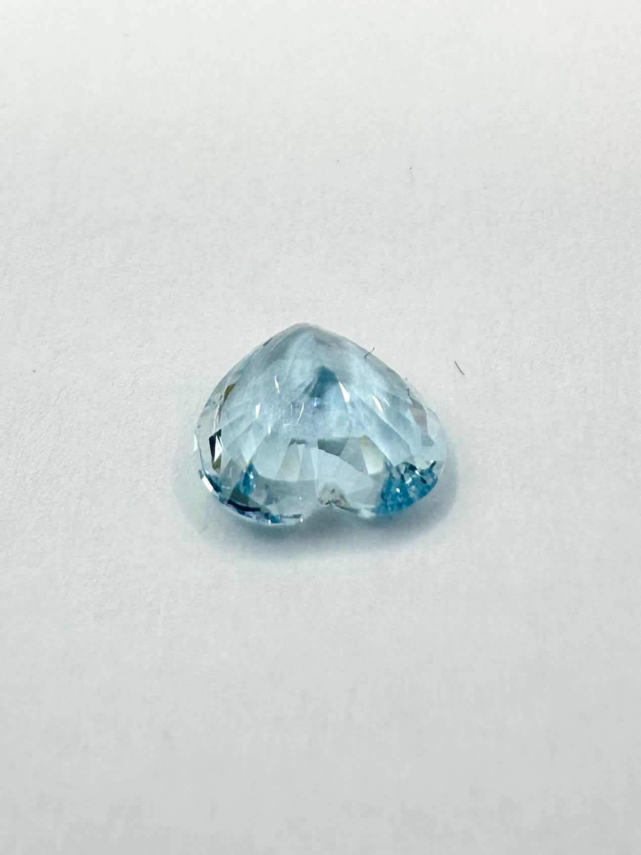 1.40cts 7.42x8.27mm Heart Faceted Aquamarine