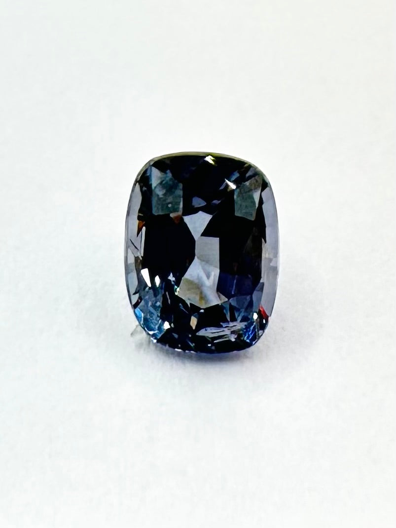 1.06cts 6.55x5.27 Cushion Faceted Blue Spinel
