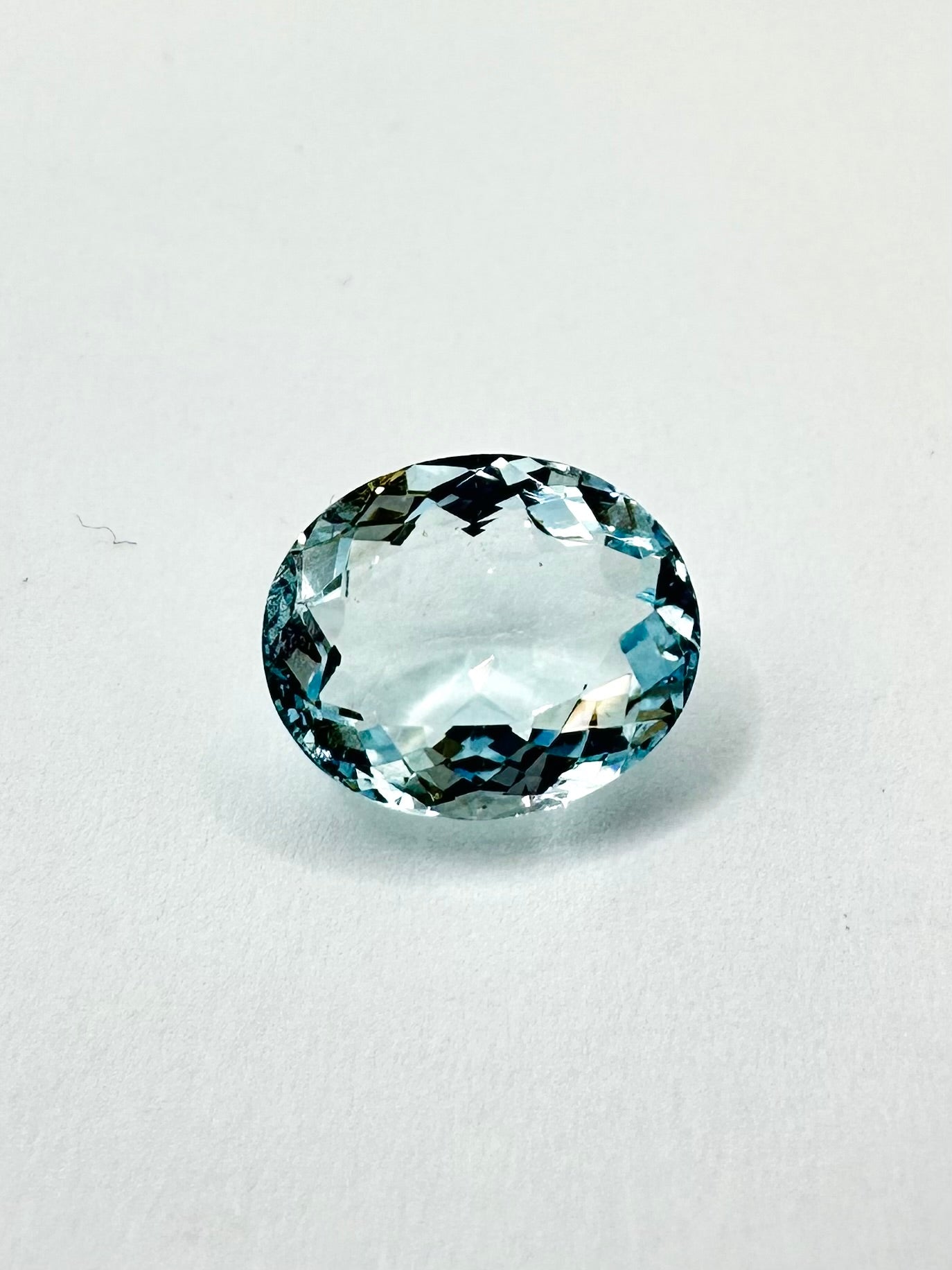 6.72cts 11.12x9.09mm Oval Faceted Aquamarine