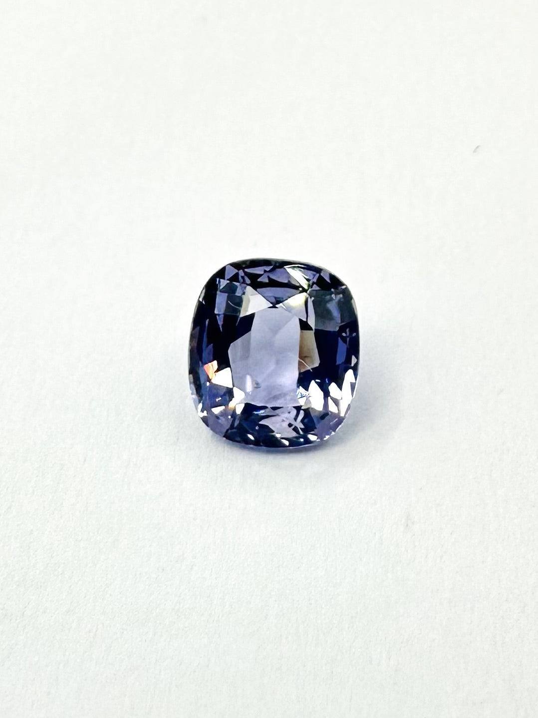1.22cts 6.54x6.12mm Cushion Faceted Blue Spinel
