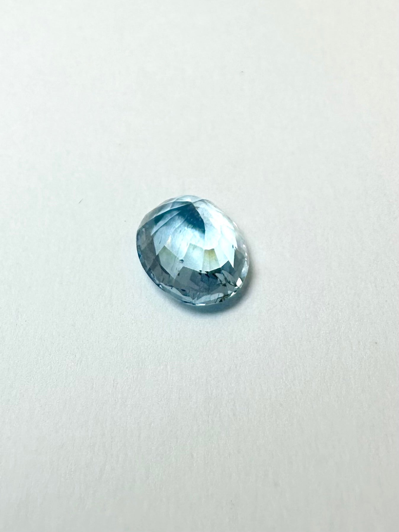 1.16cts 7.64x6.26mm Round Faceted Aquamarine