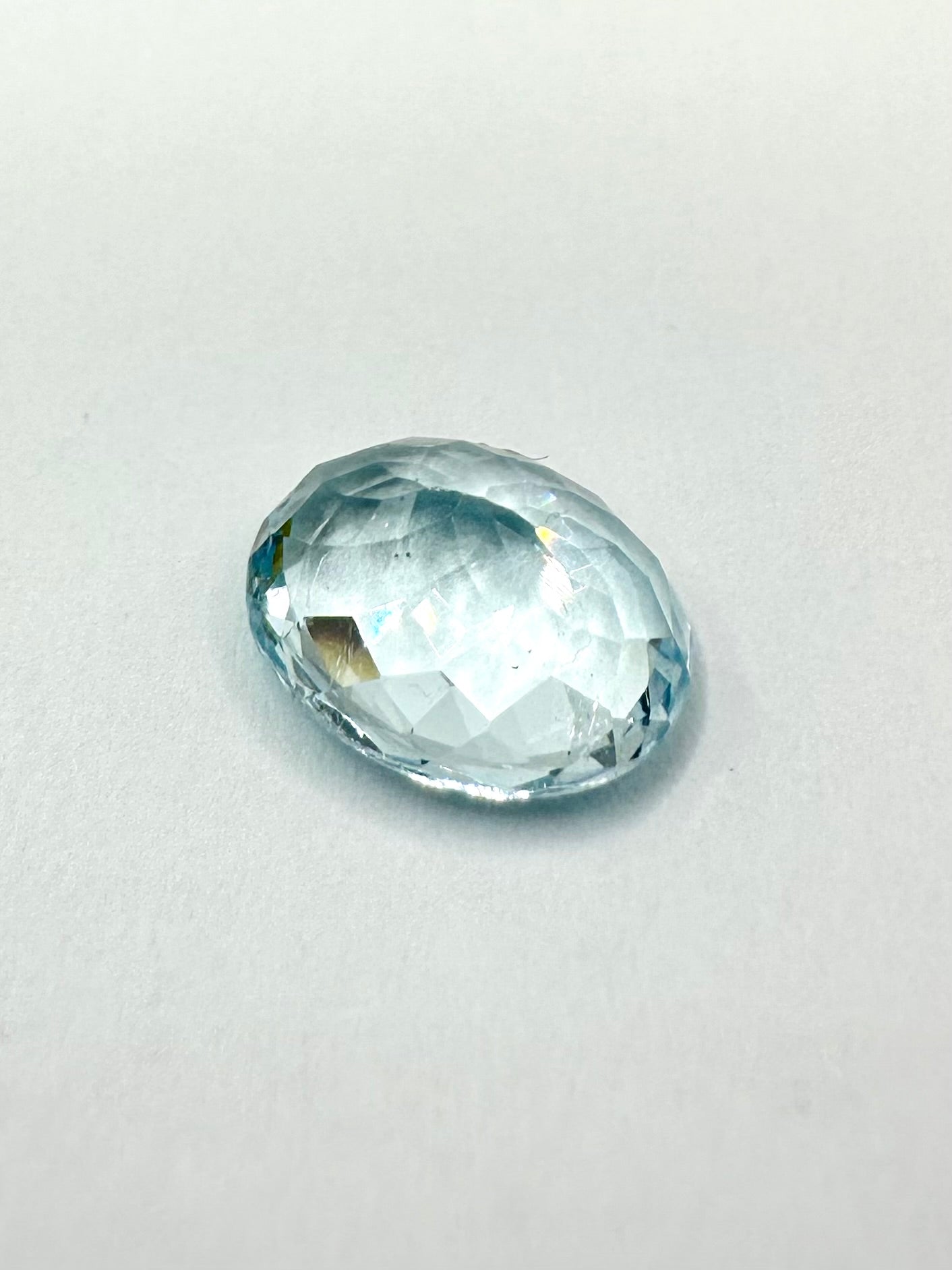 6.72cts 11.12x9.09mm Oval Faceted Aquamarine