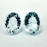 6.36cts 11.40x9.28mm Oval Faceted Aquamarine Pair