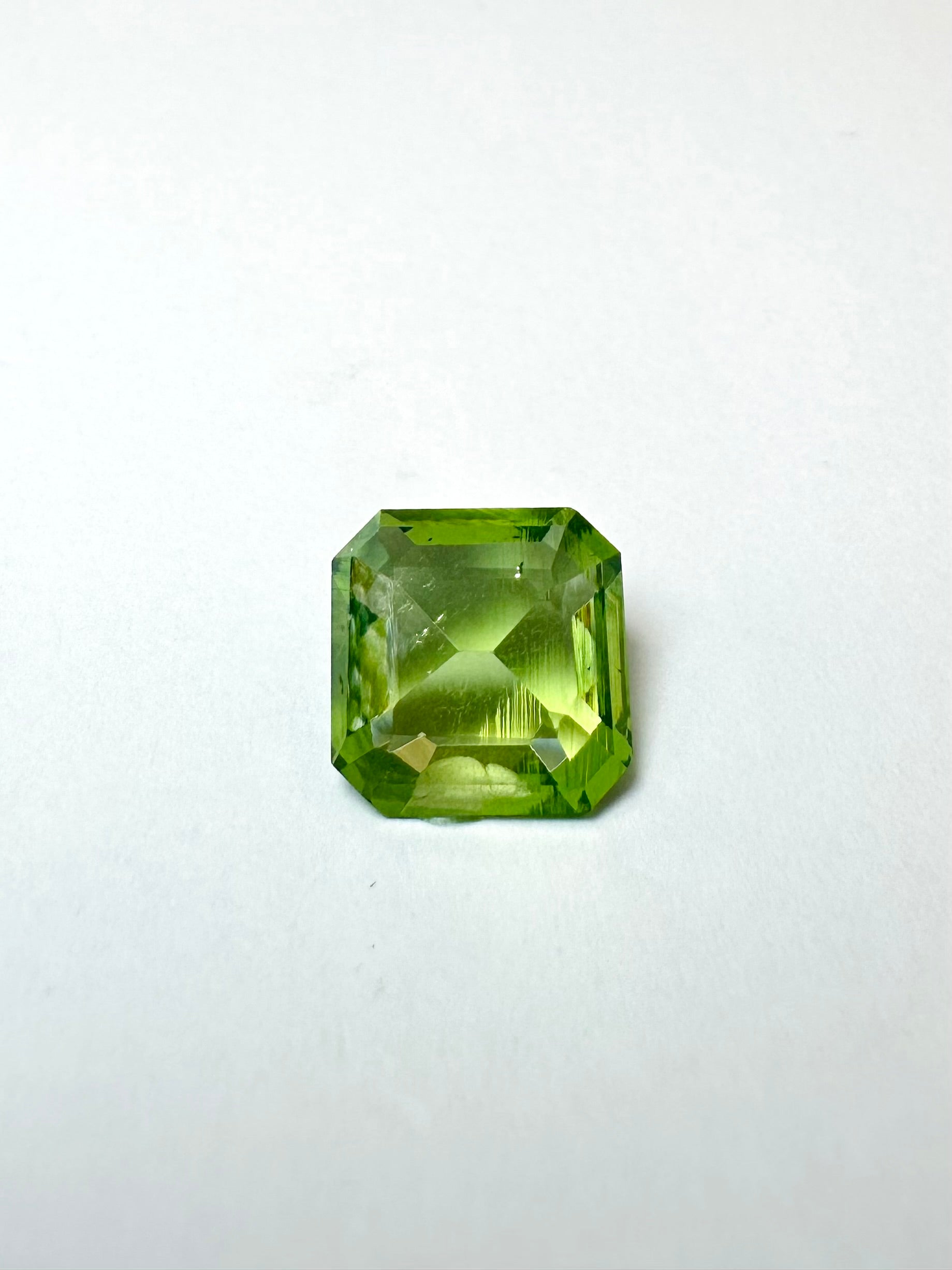 4.57cts 9.76x9.69 Octagon Faceted Green Zircon