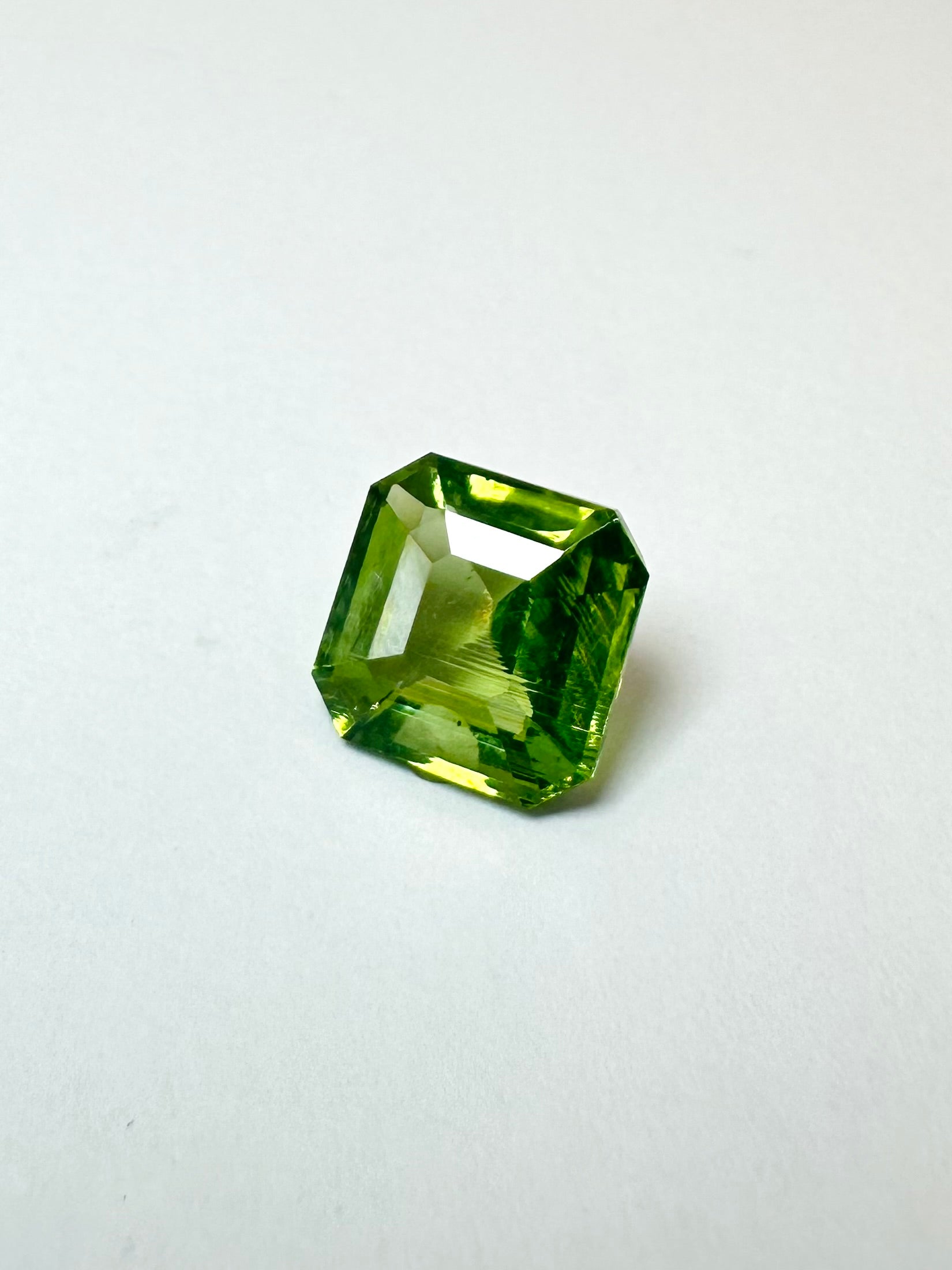 4.57cts 9.76x9.69 Octagon Faceted Green Zircon