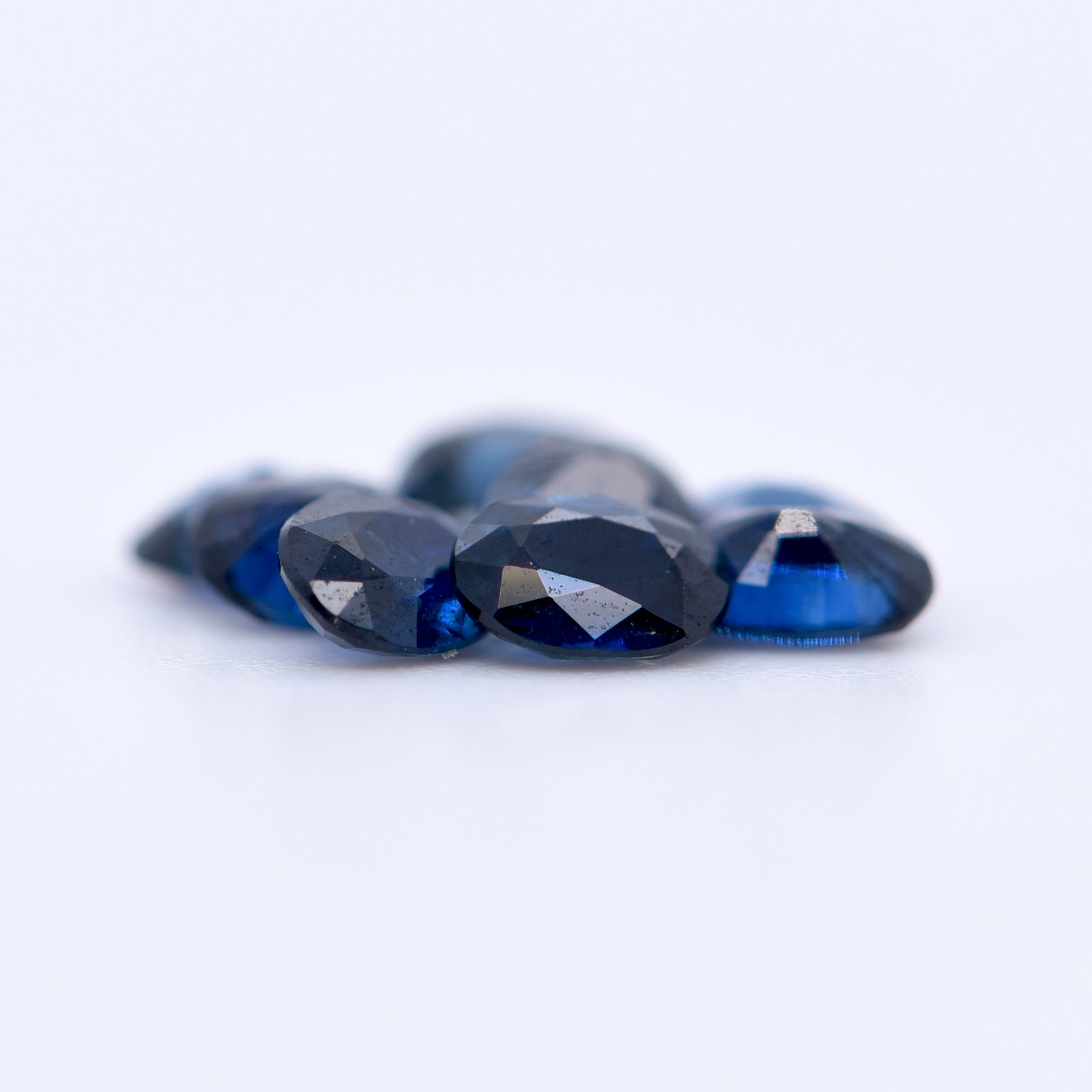 4x3 Oval Faceted Blue Sapphires