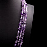 5mm Button Purple Amethyst Bead Strings
