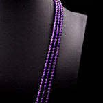 4mm Round Purple Amethyst Bead Strings