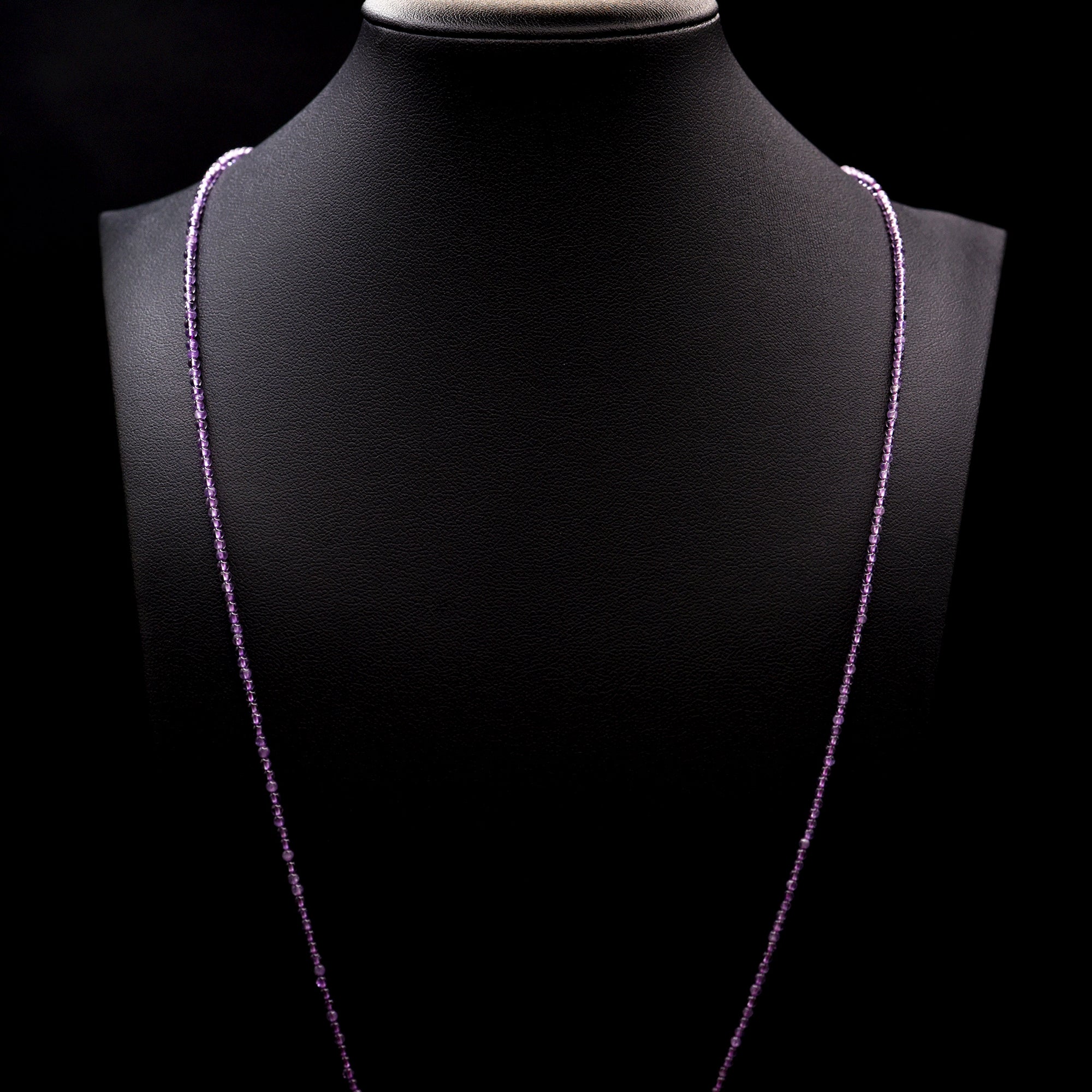 2mm Round Purple Amethyst Bead Strings