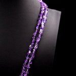 8x6 Faceted Nugget Purple Amethyst Bead Strings