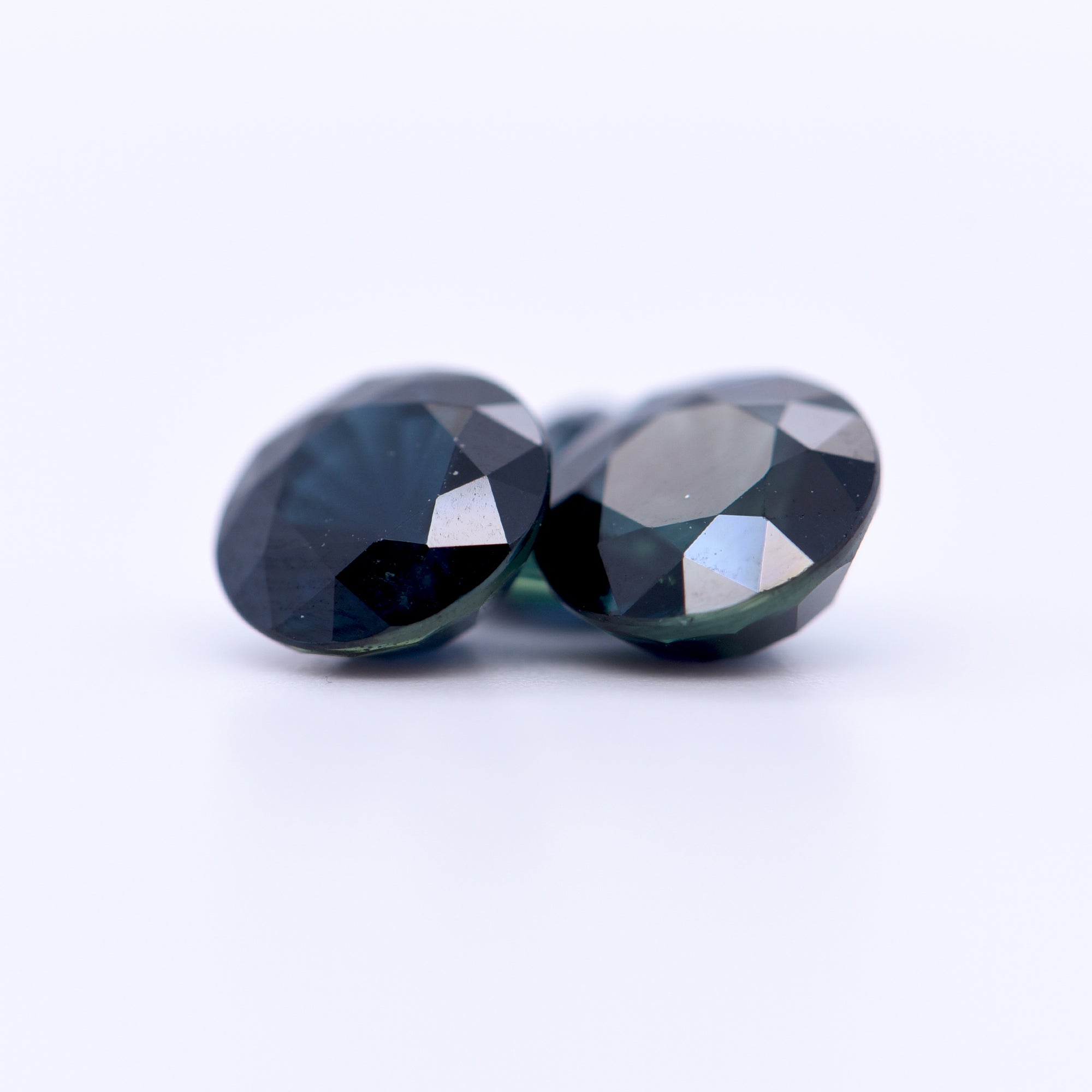 7.5mm Round Faceted Blue Sapphires