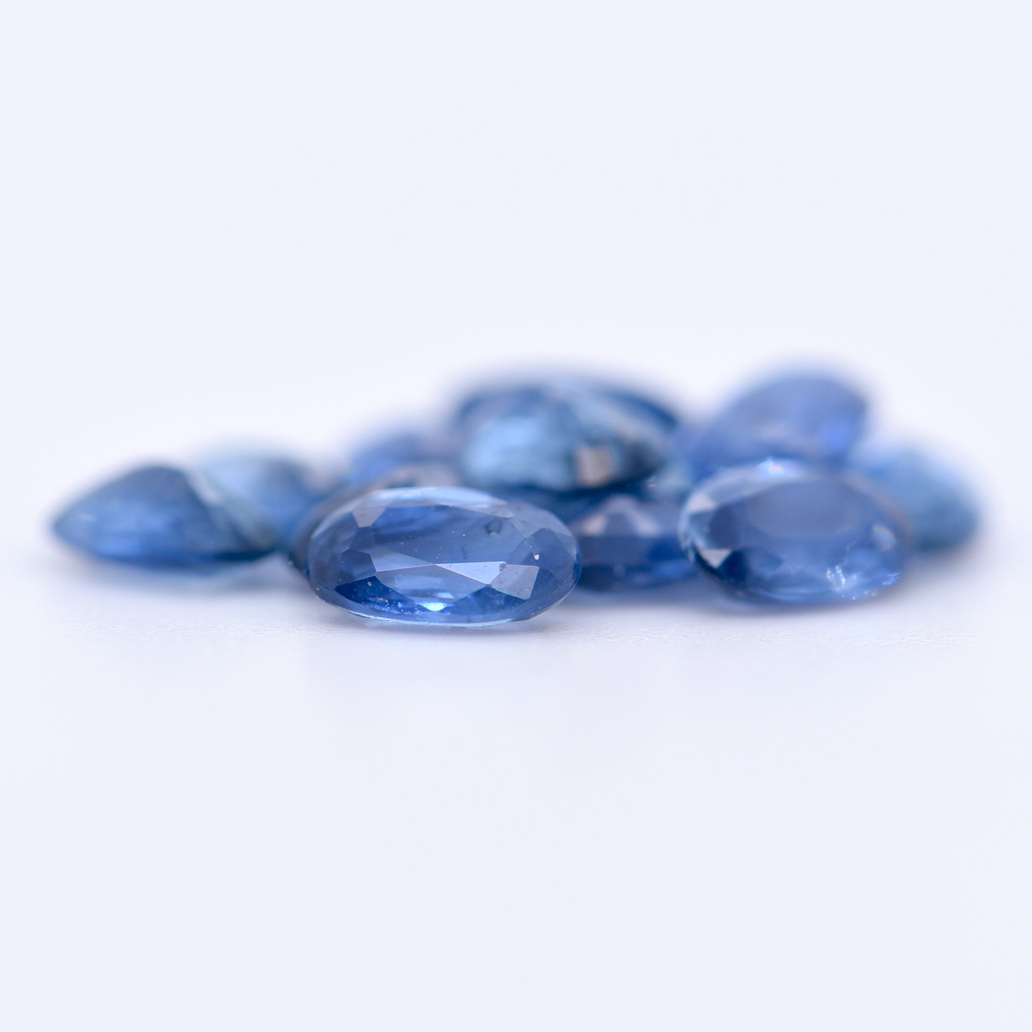 4.5x3.5 Oval Faceted Blue Sapphires