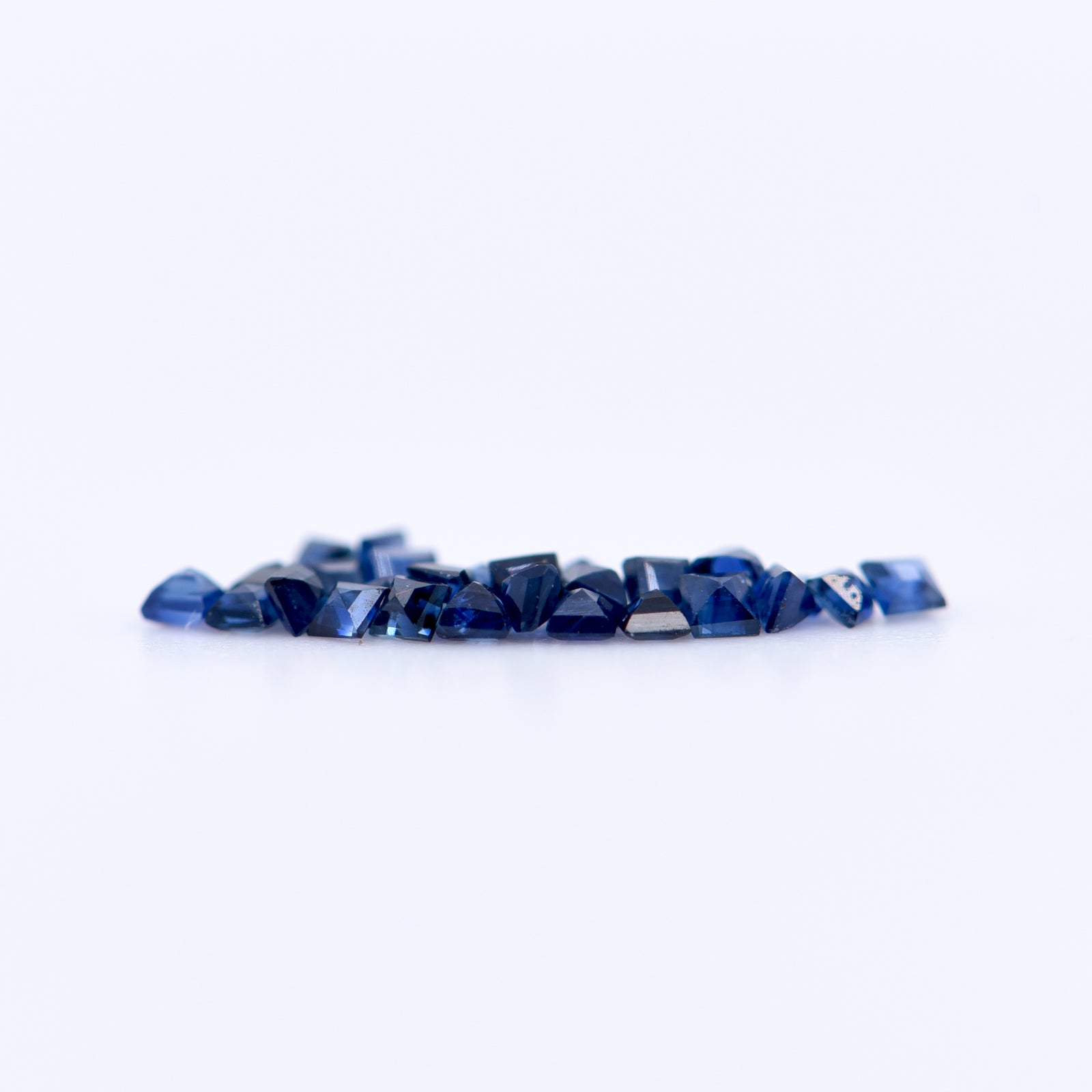 1.25x1.25 Square Step Cut Blue Sapphires