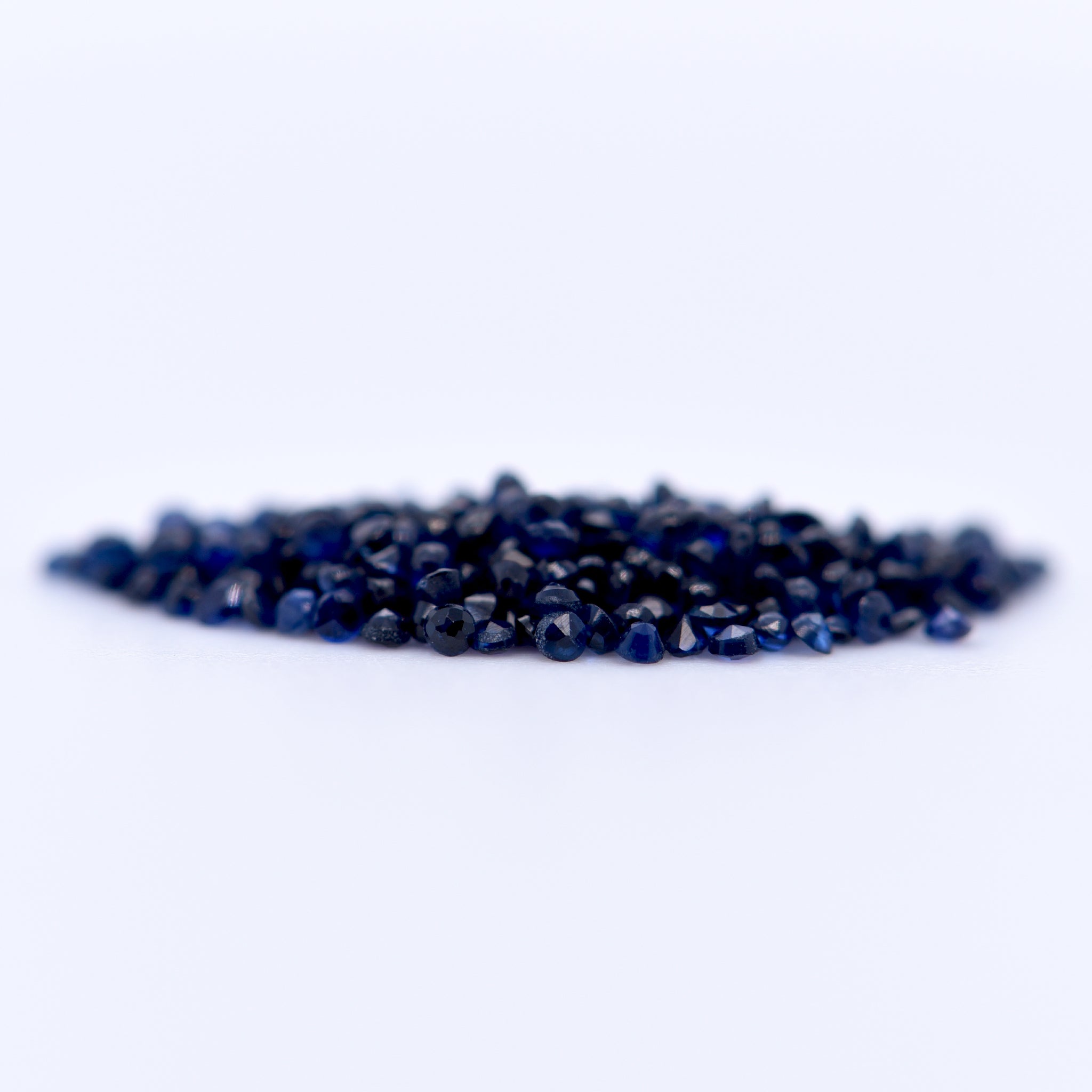 1mm Round Faceted Blue Sapphires