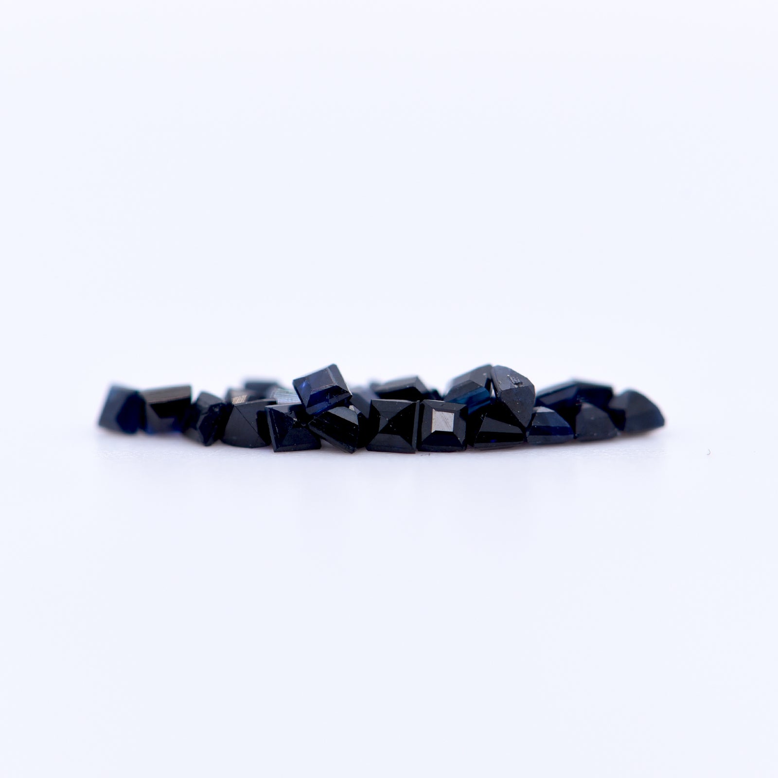 1.5x1.5 Square Step Cut Blue Sapphires