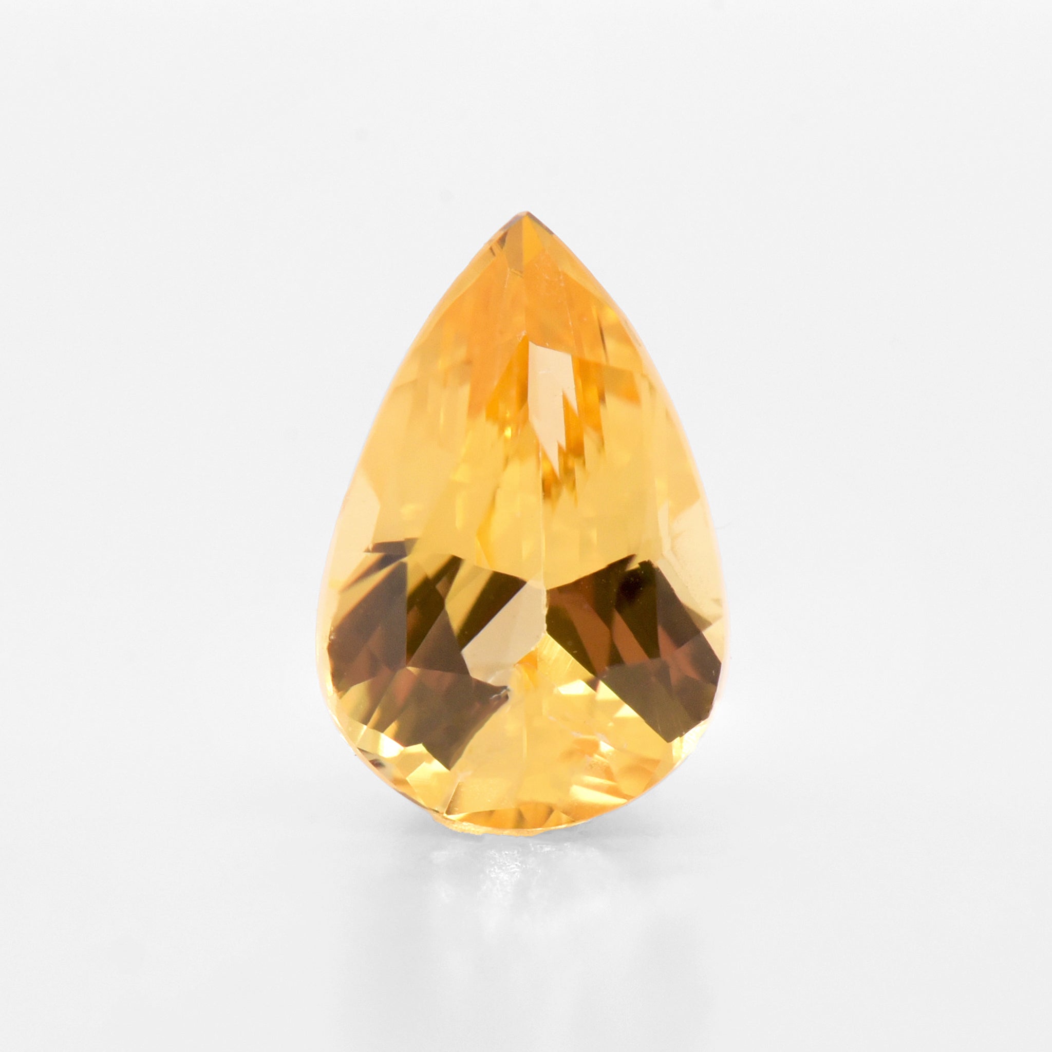 1.07cts 7.8x5.2cts Pear Faceted Yellow Sapphire