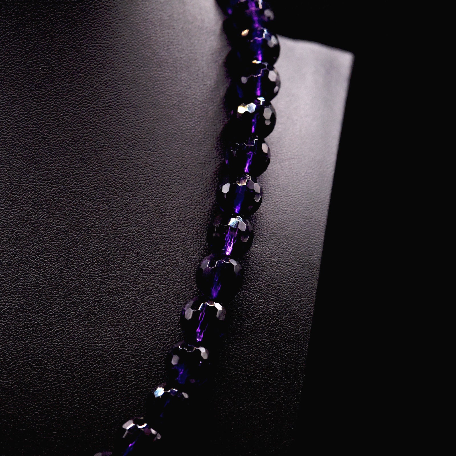 12mm Faceted Round Purple Amethyst Bead Strings