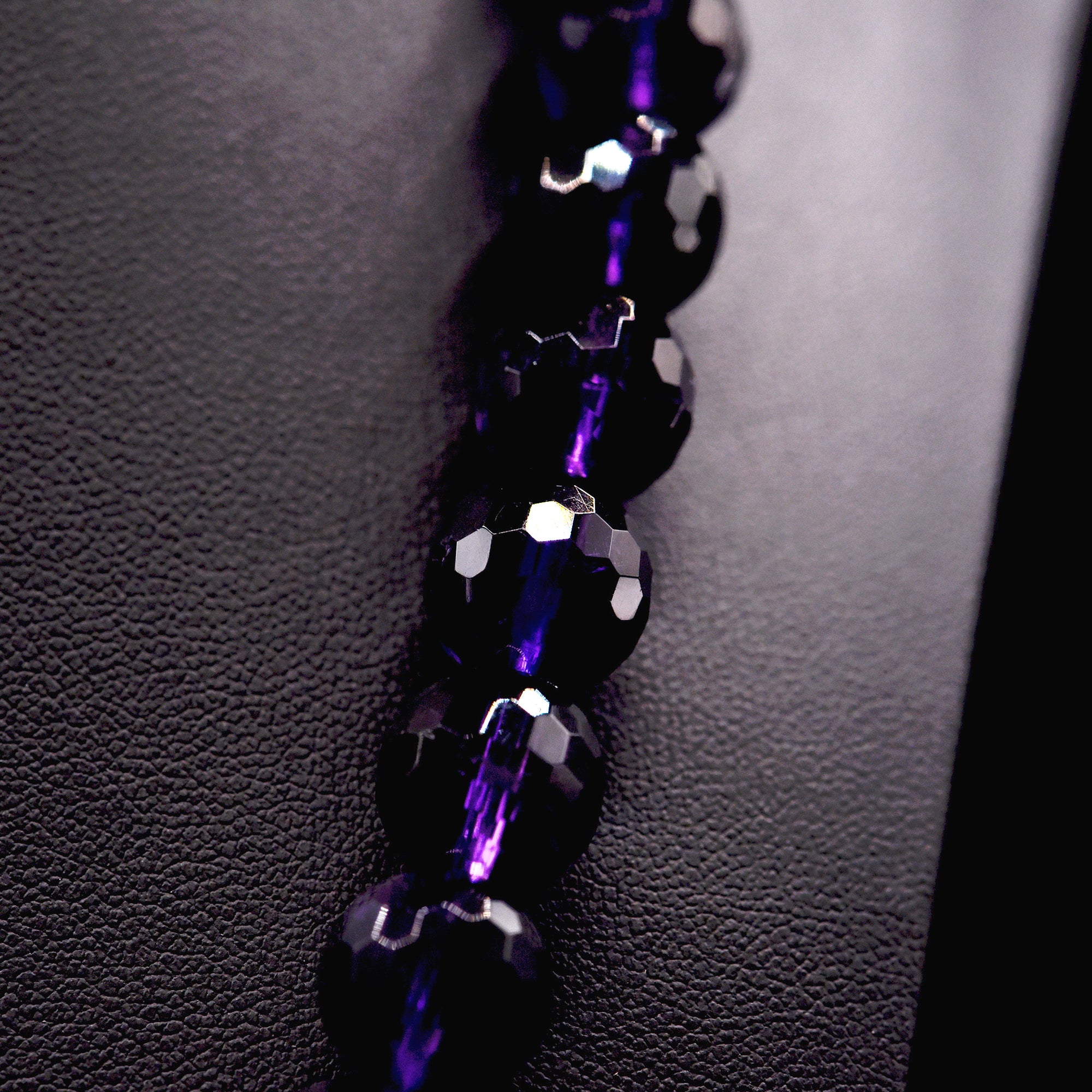 12mm Faceted Round Purple Amethyst Bead Strings