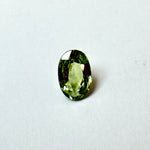 0.65cts 6.08x4.25mm Oval Faceted Green Sapphire