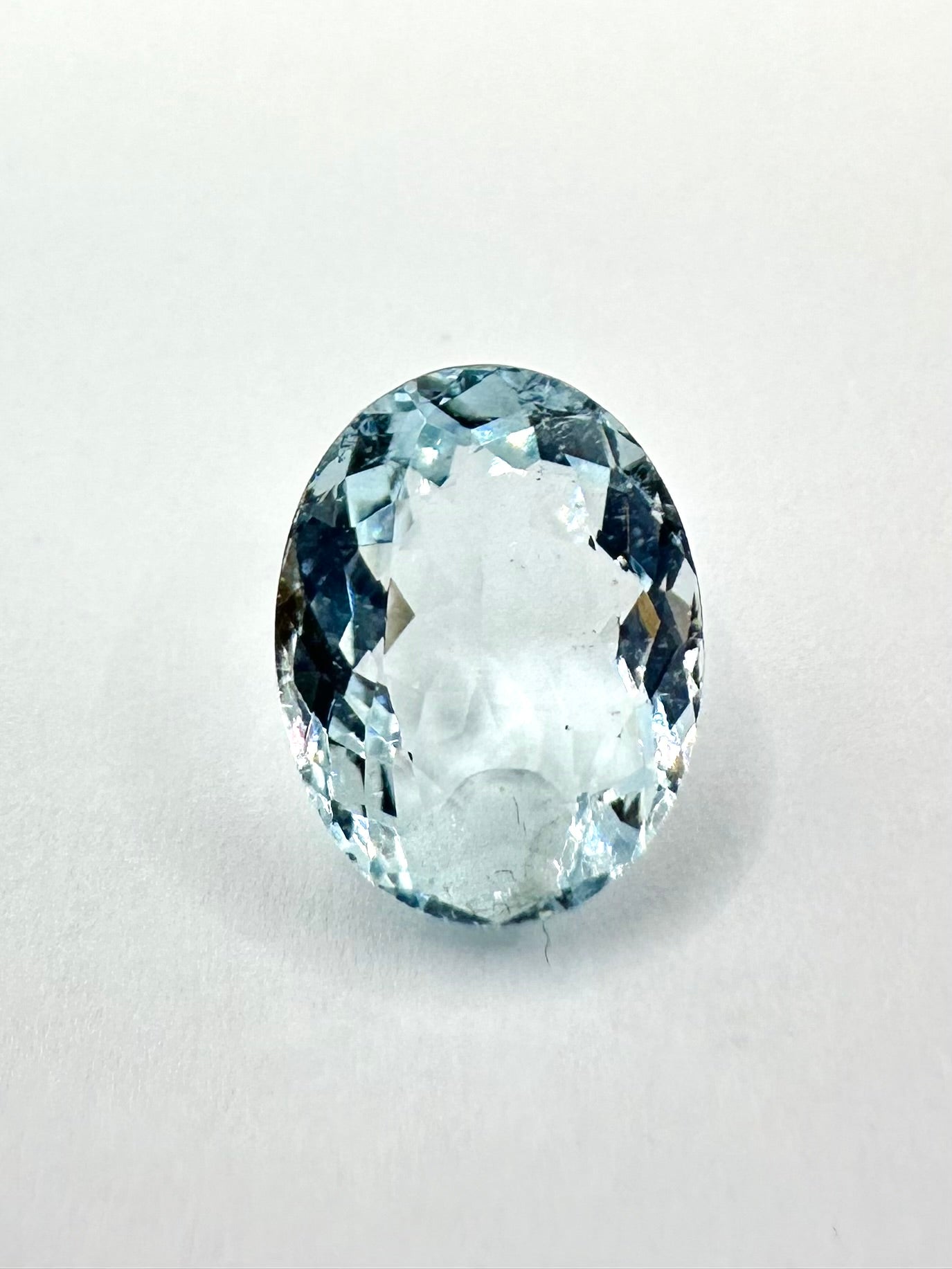 6.72cts 11.12x9.09mm Oval Faceted Aquamarine