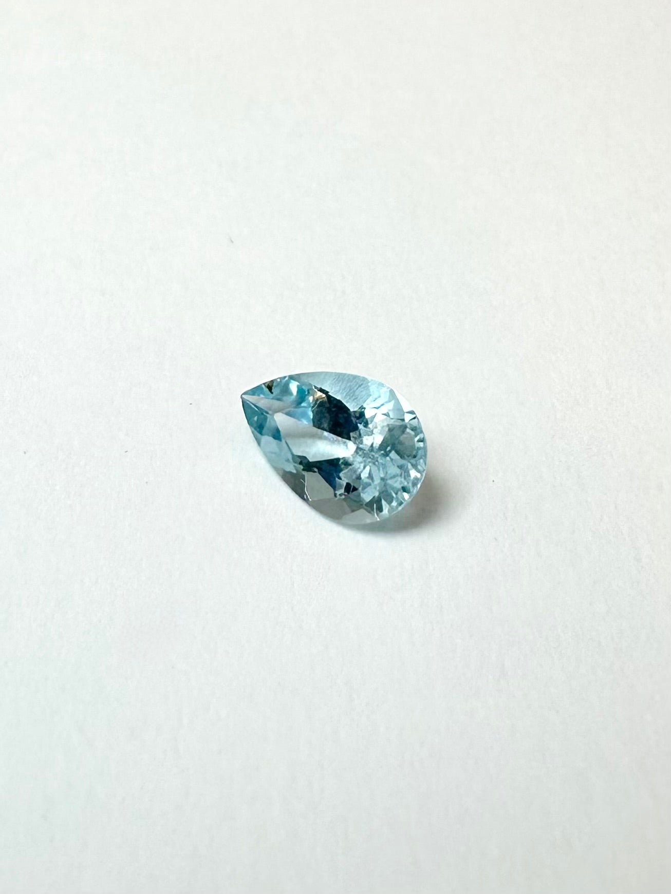 0.73cts 5.33x8.14mm Pear Shaped Faceted Aquamarine