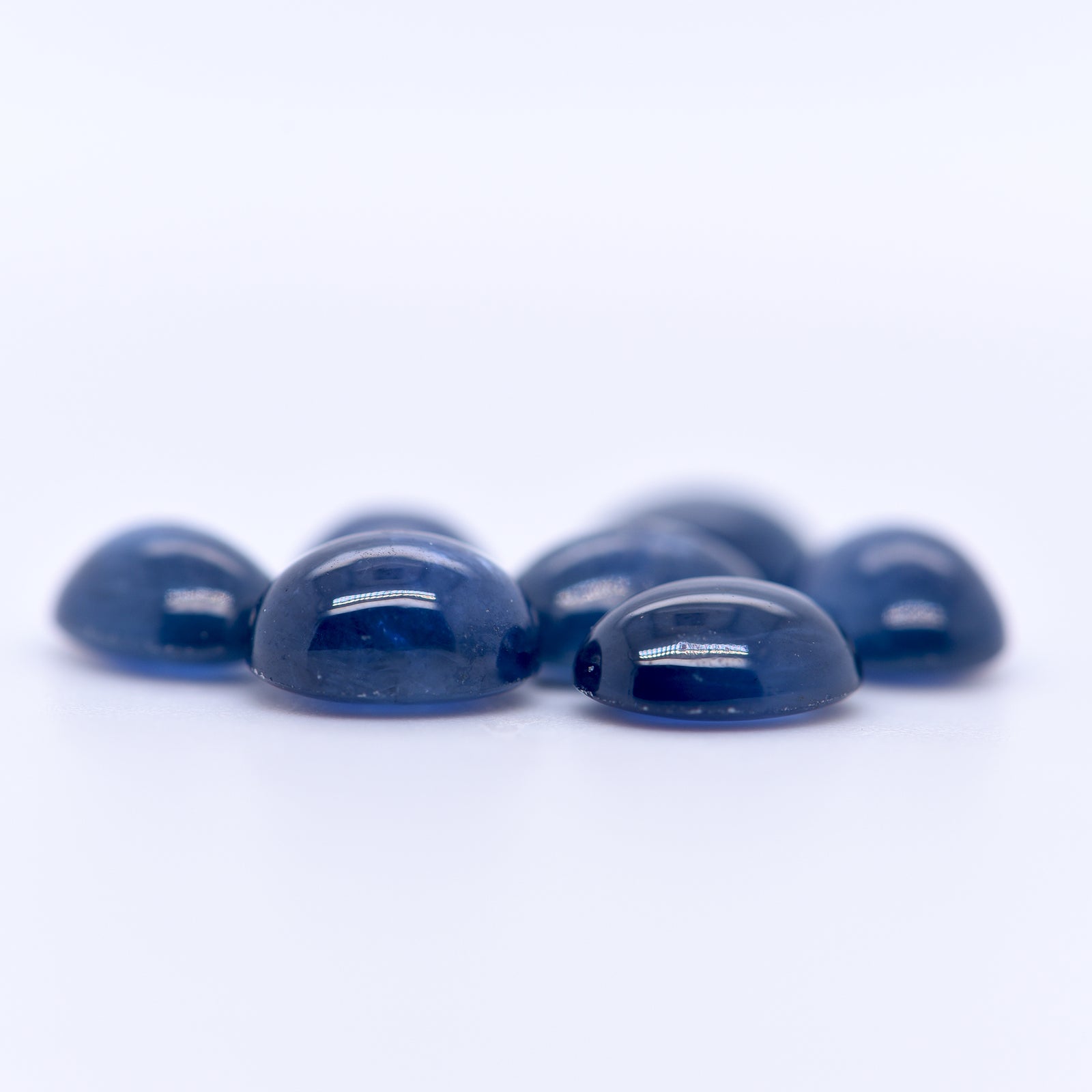 8x6 Oval Cabochon Blue Sapphires