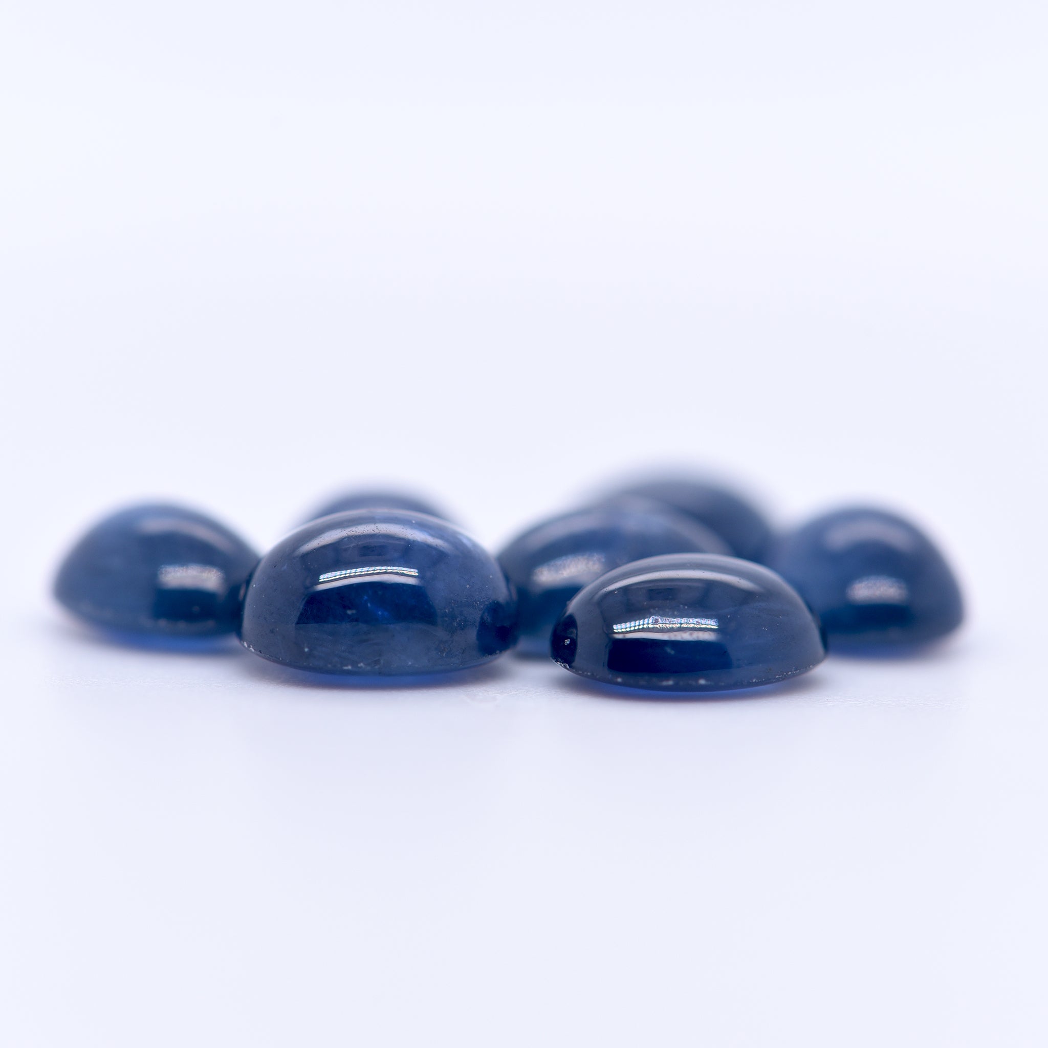 8x6 Oval Cabochon Blue Sapphires