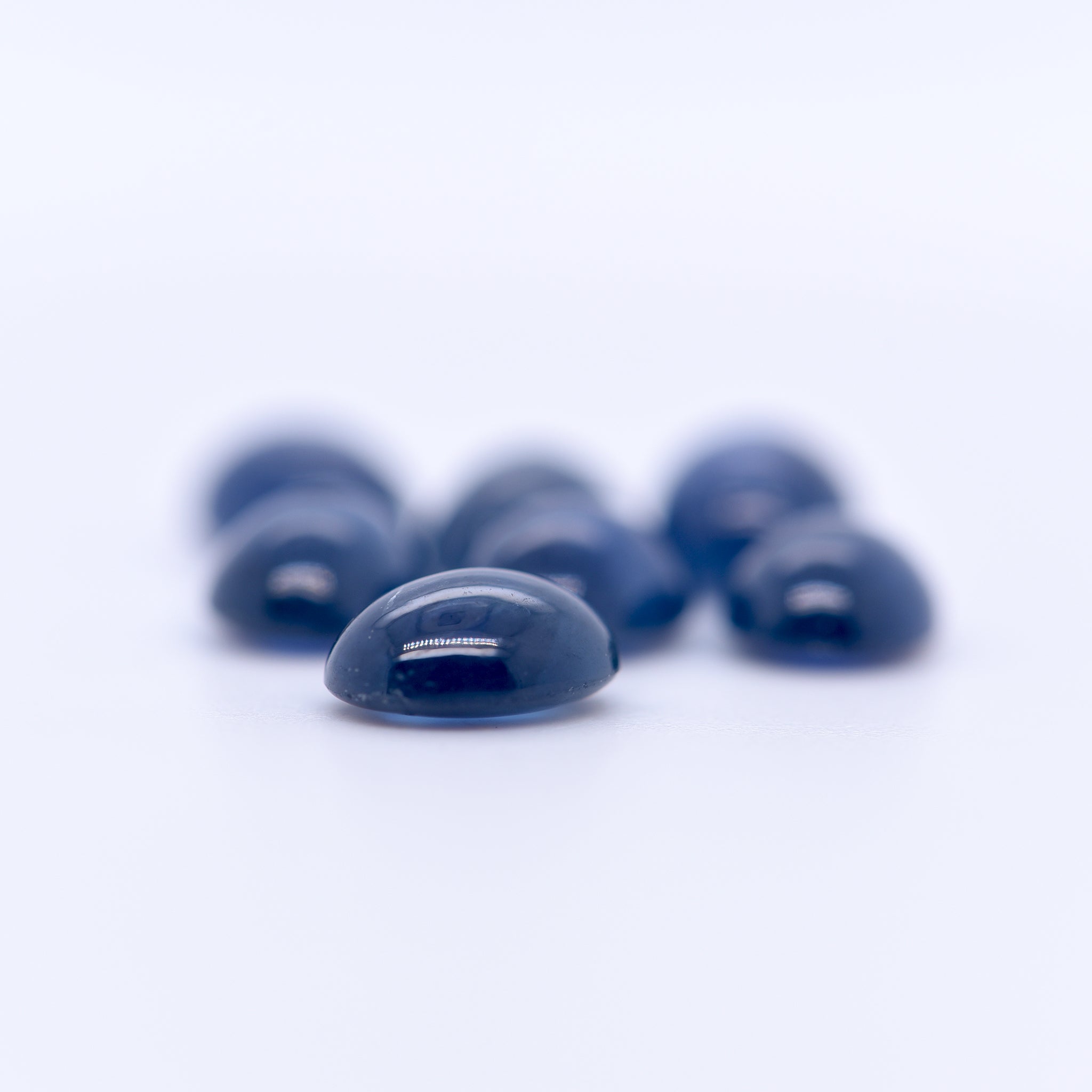 8x6 Oval Cabochon Blue Sapphires