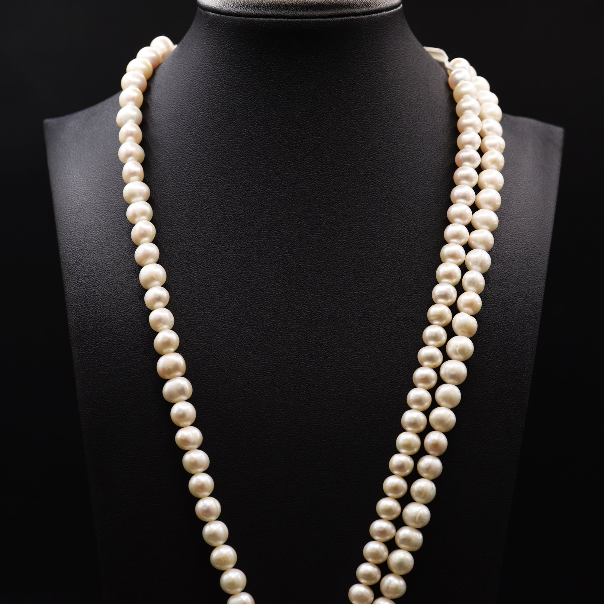 8mm Off Round White Loose Pearl String