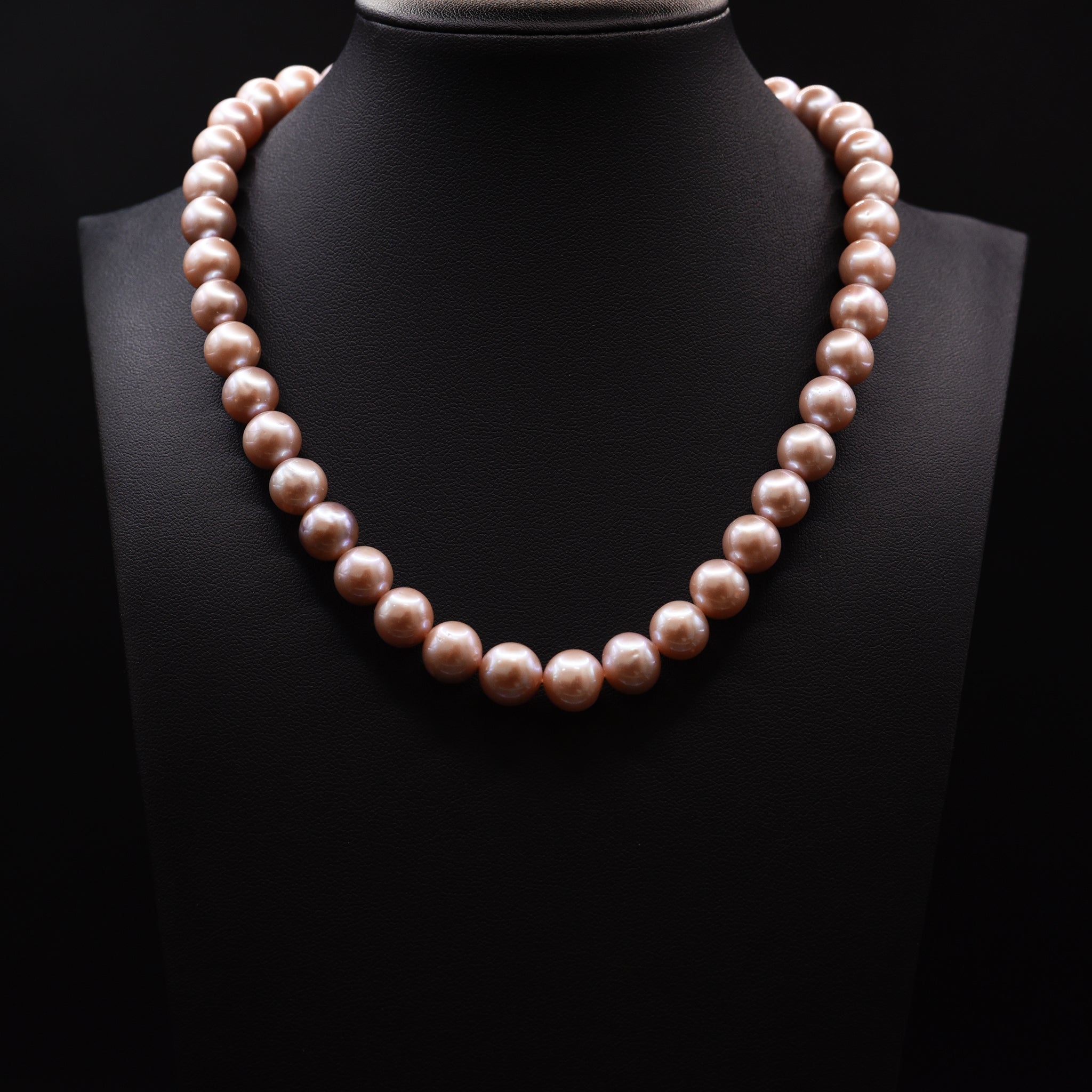 11mm Off Round Pink Loose Pearl String