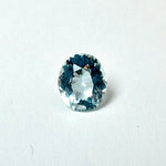 1.22cts 8.10x7.00mm round faceted Aquamarine