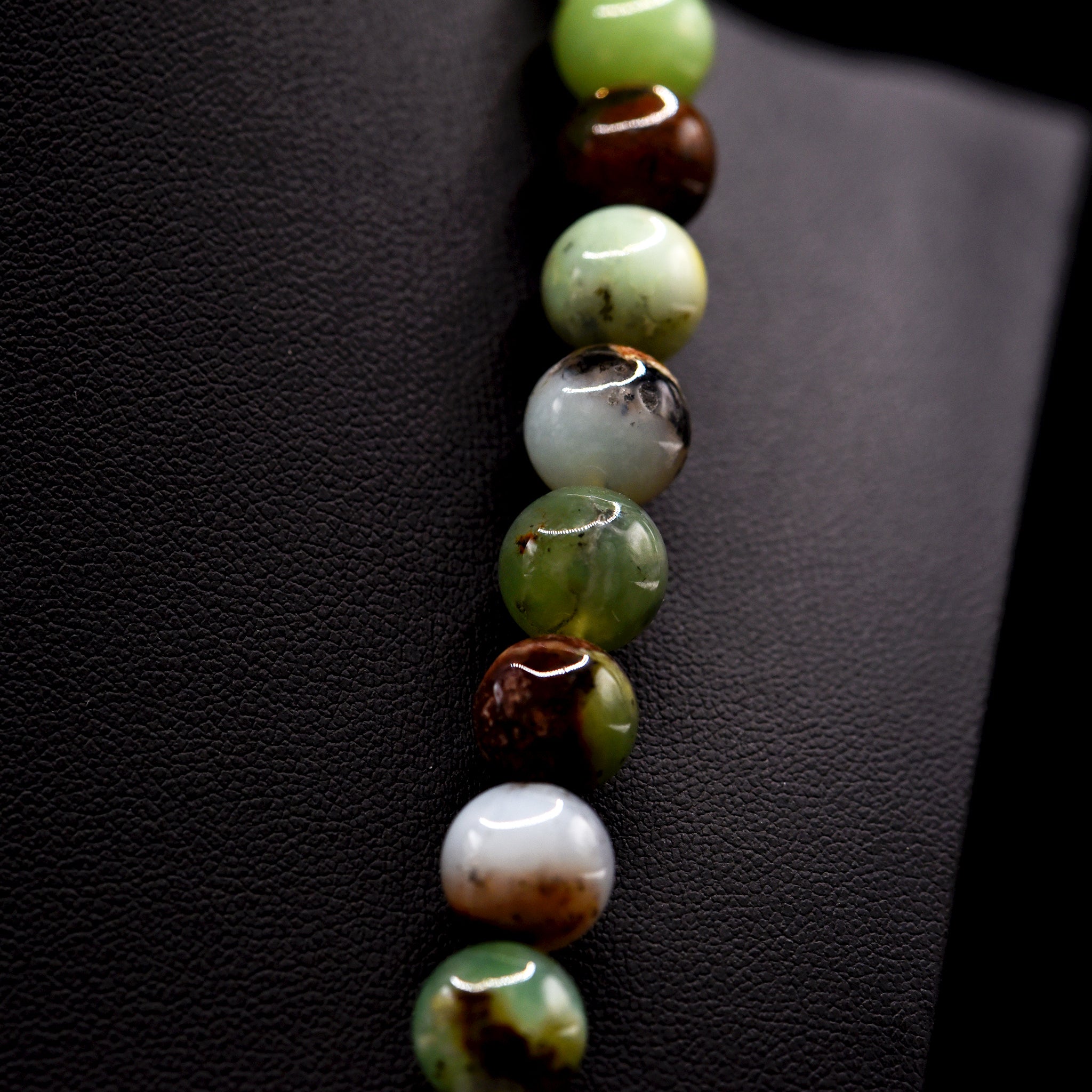 10mm Round Mixed Chrysoprase Bead Strings