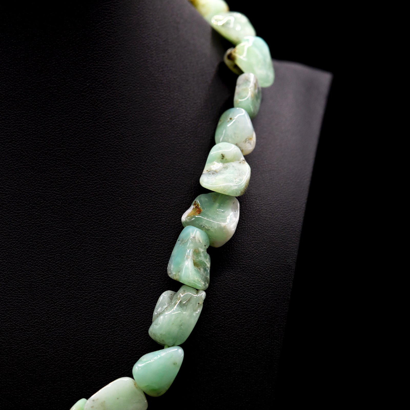 15mm Nugget Green Chrysoprase Bead Strings