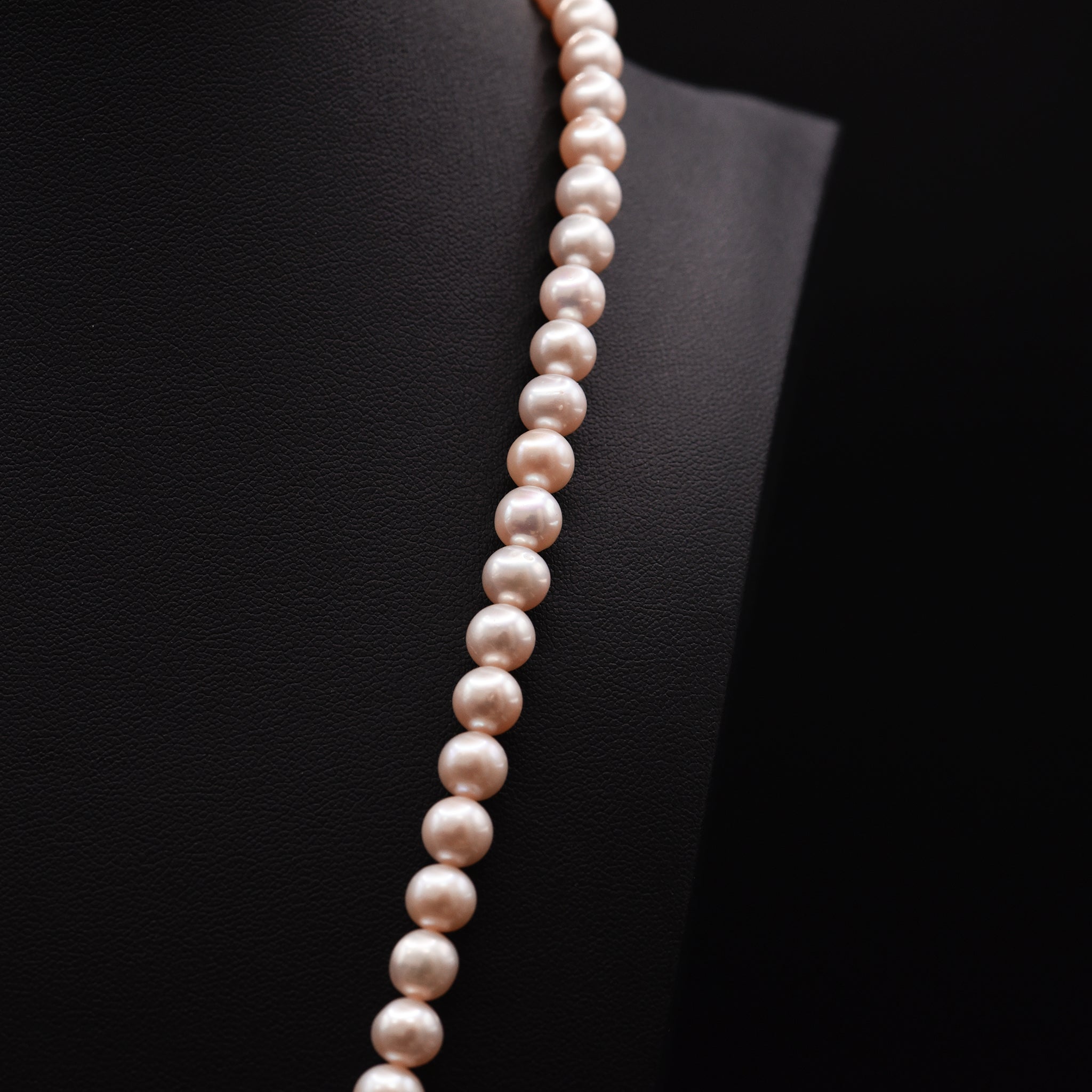 7.5mm Off Round Pink Loose Pearl String