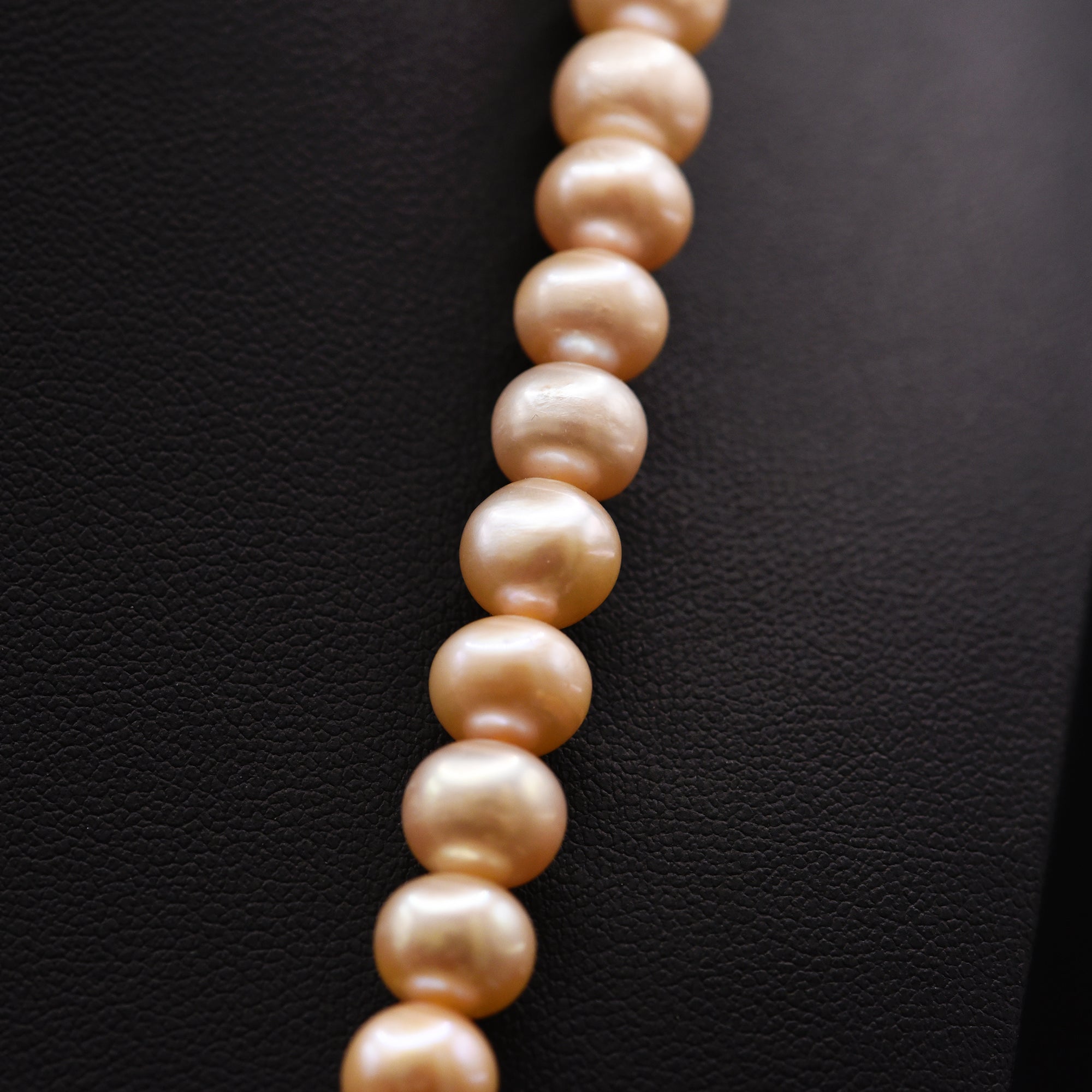 8.5mm Off Round Peach Loose Pearl String