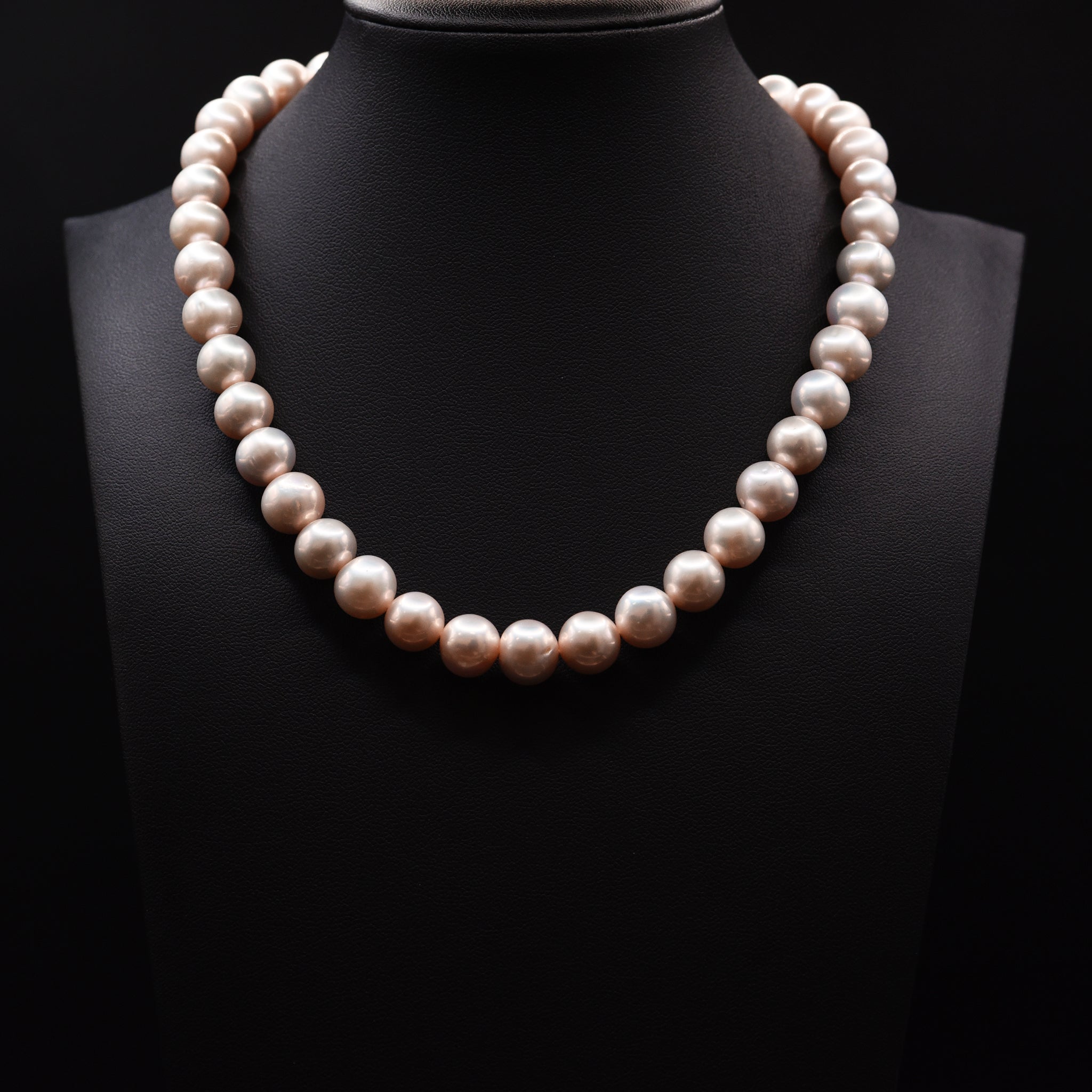 11mm Off Round Pink Loose Pearl String