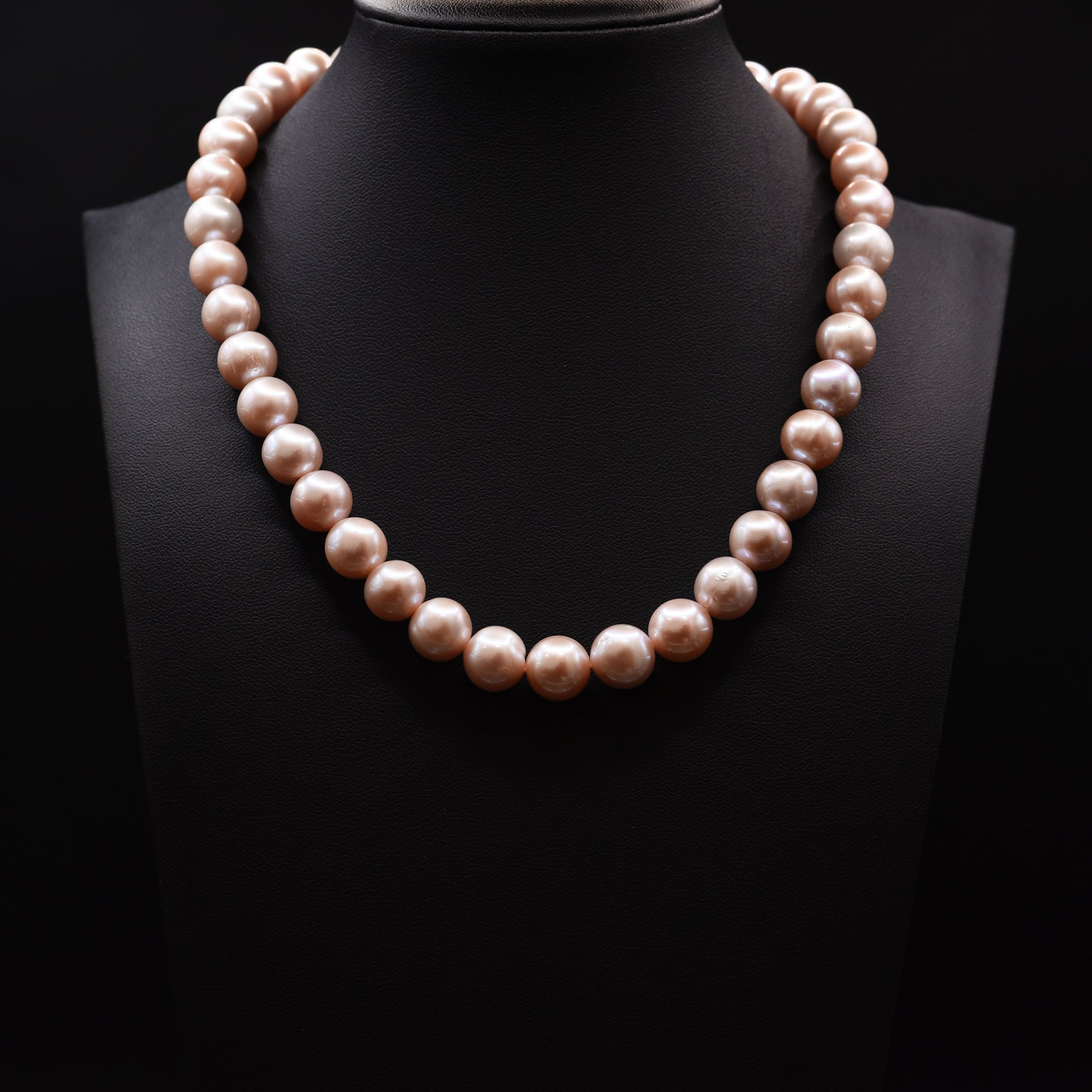 11mm Off Round Pink Loose Pearl String